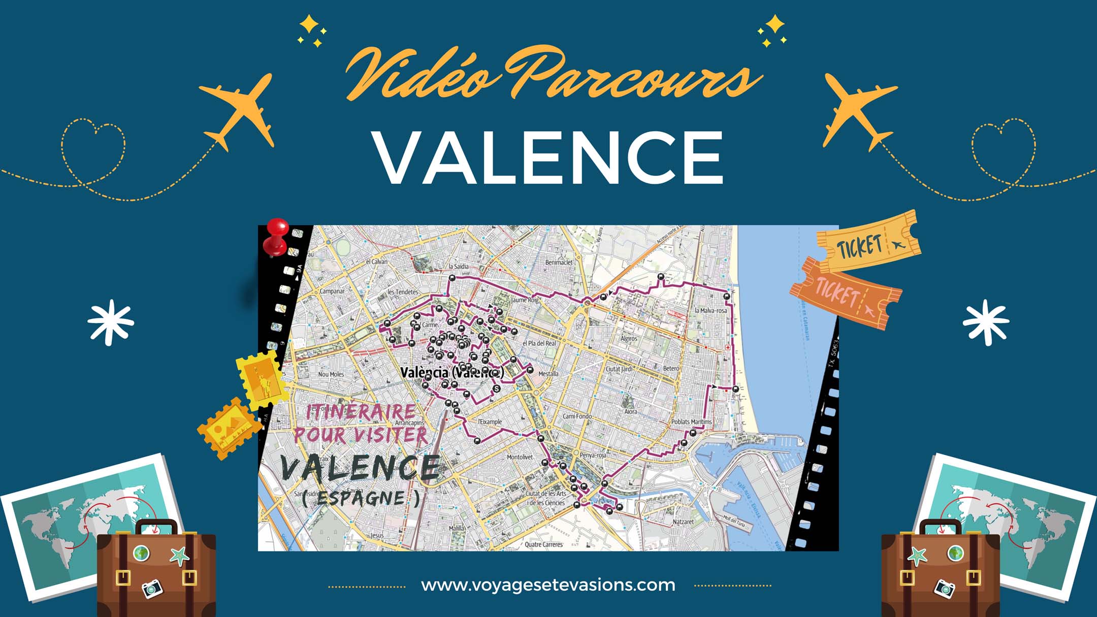 vidéo parcours Valence en Espagne