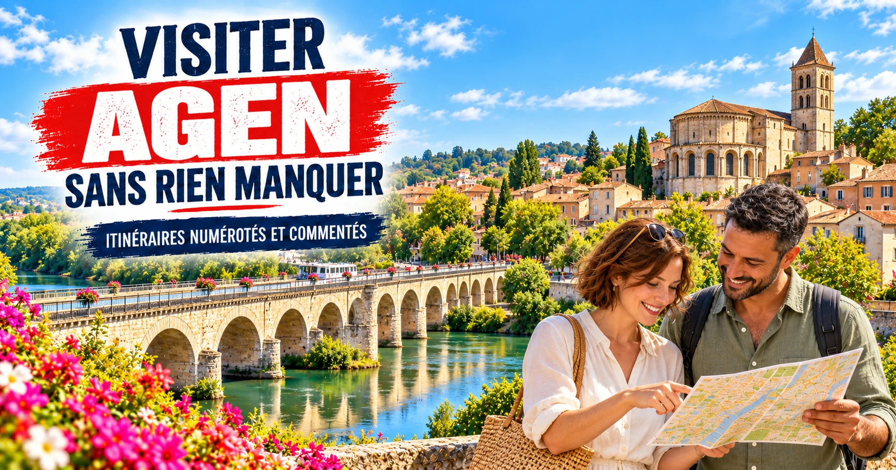 Visiter Agen — itinéraires numérotés et commentés