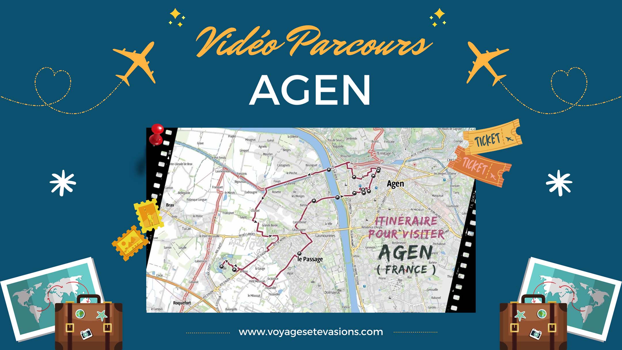 vidéo parcours Agen en France