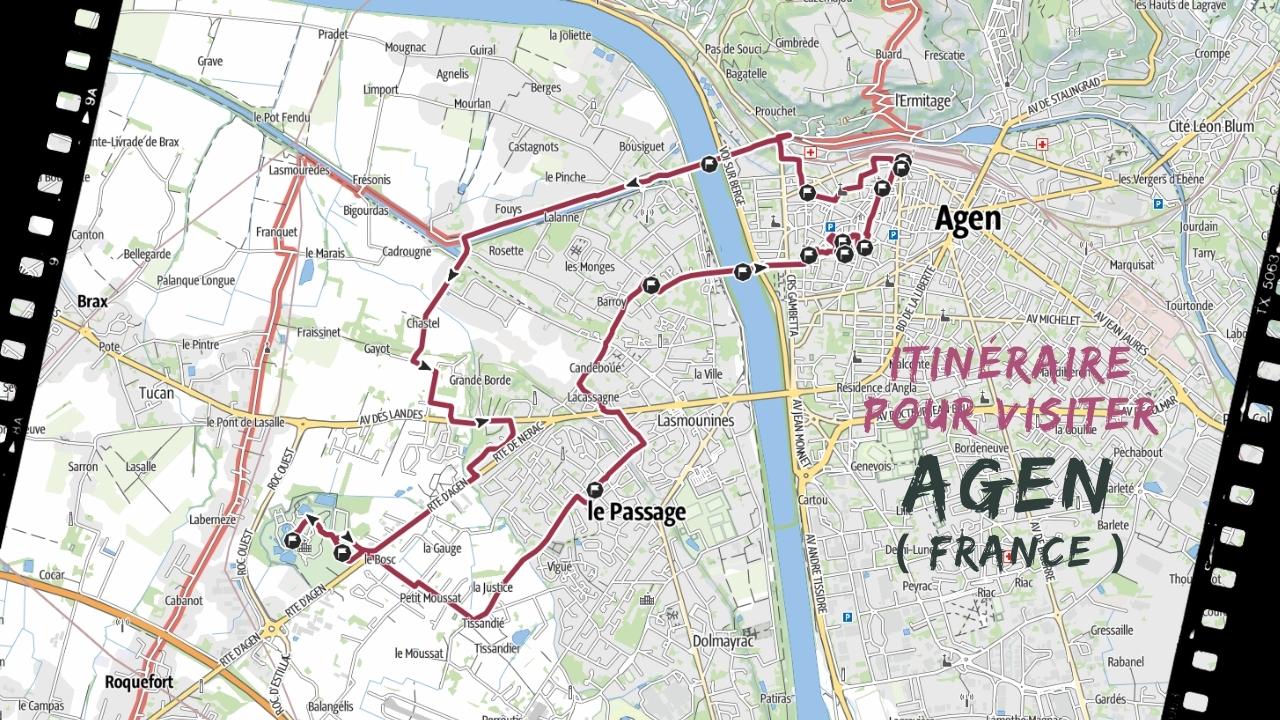 itineraire pour visiter Agen en France