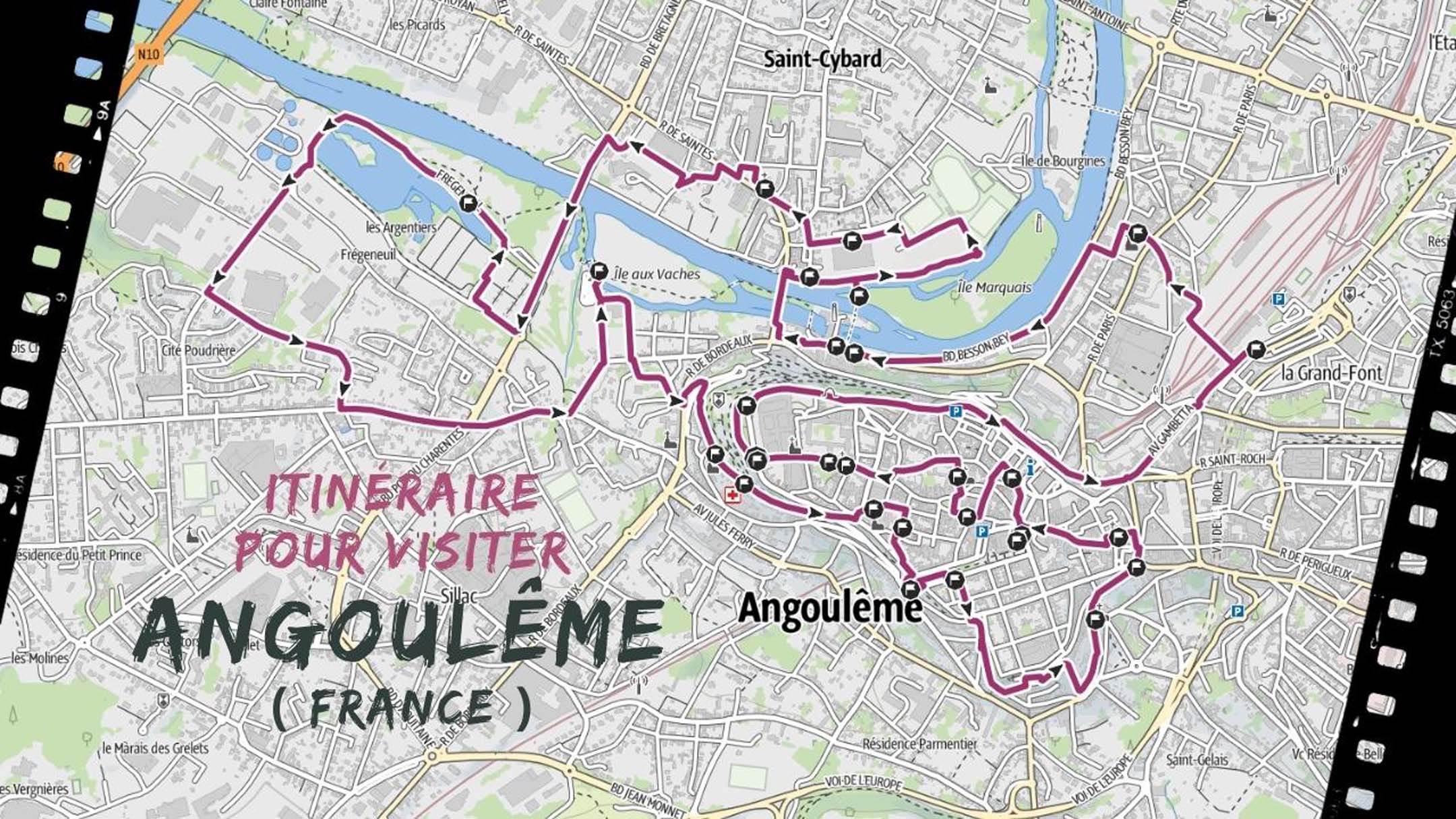 itineraire pour visiter Angoulême en France