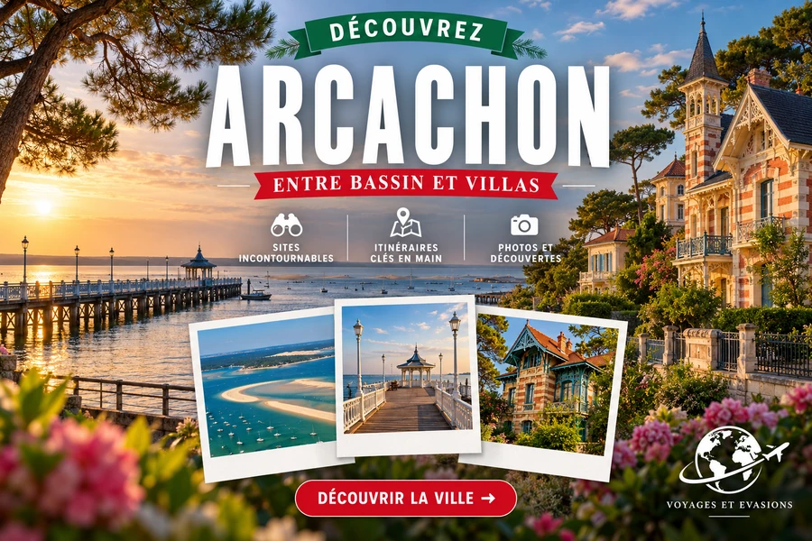 Découvrez Arcachon : affiche de présentation