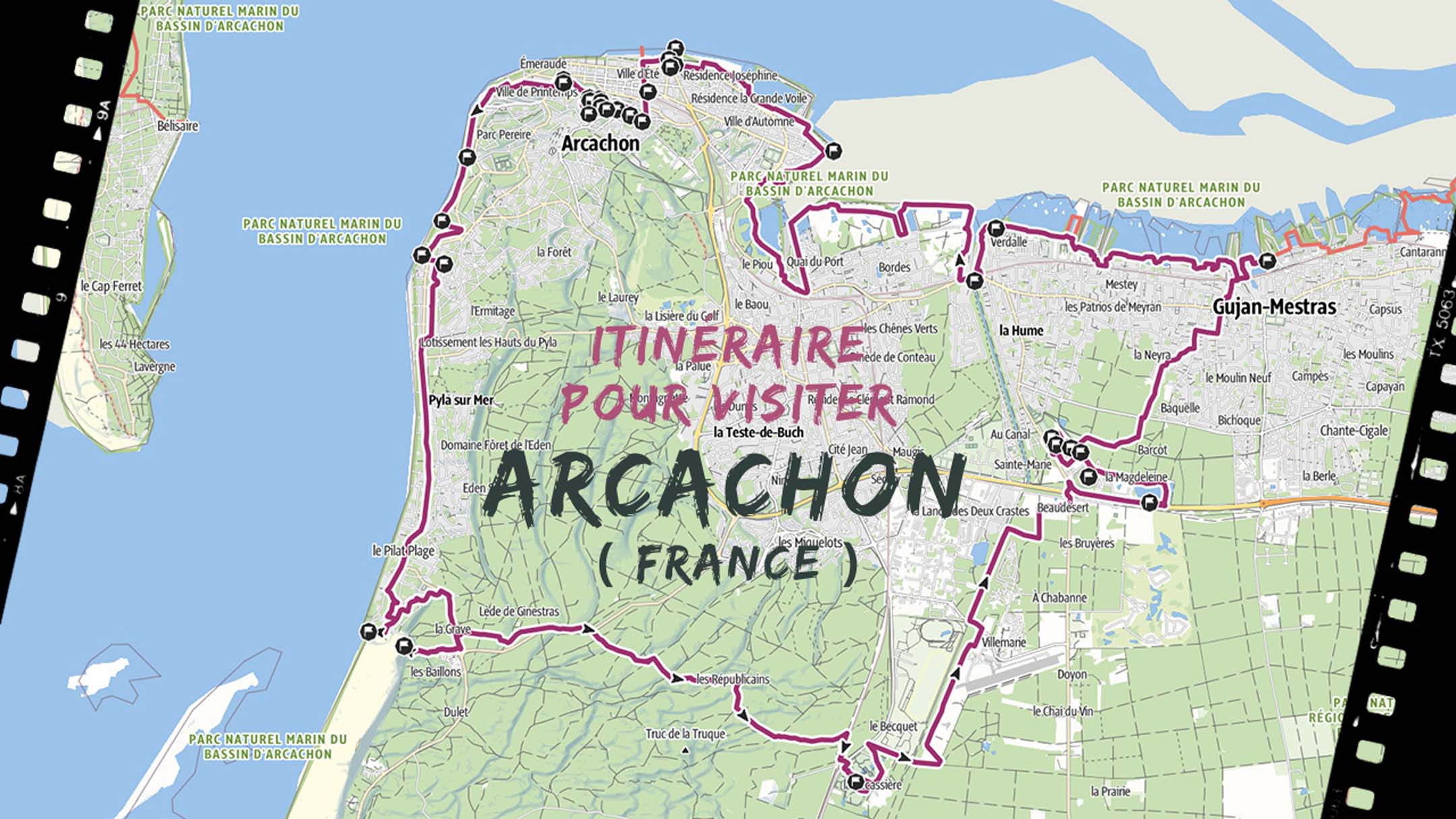 itineraire pour visiter Arcachon et ses environs en France
