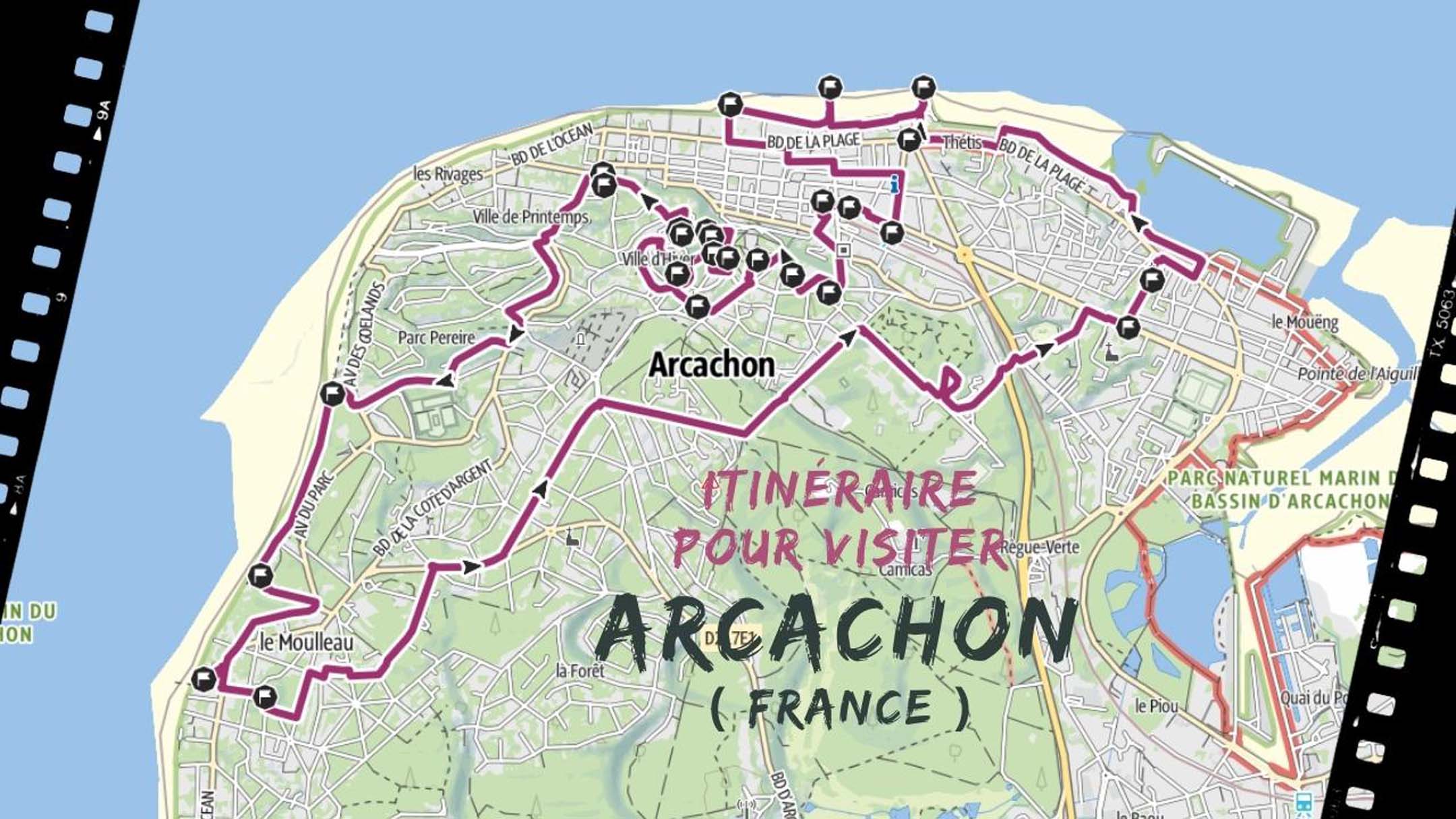itineraire pour visiter Arcachon en France
