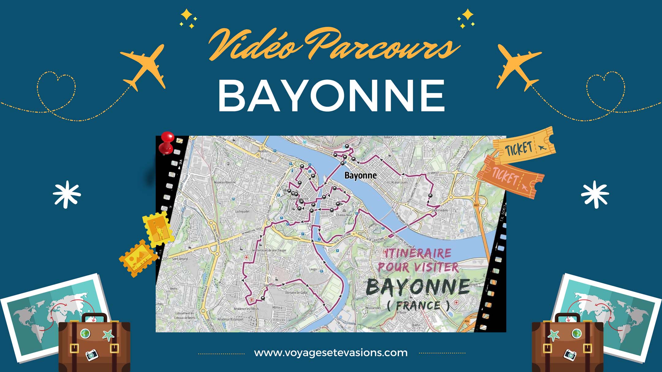 vidéo parcours Bayonne en France