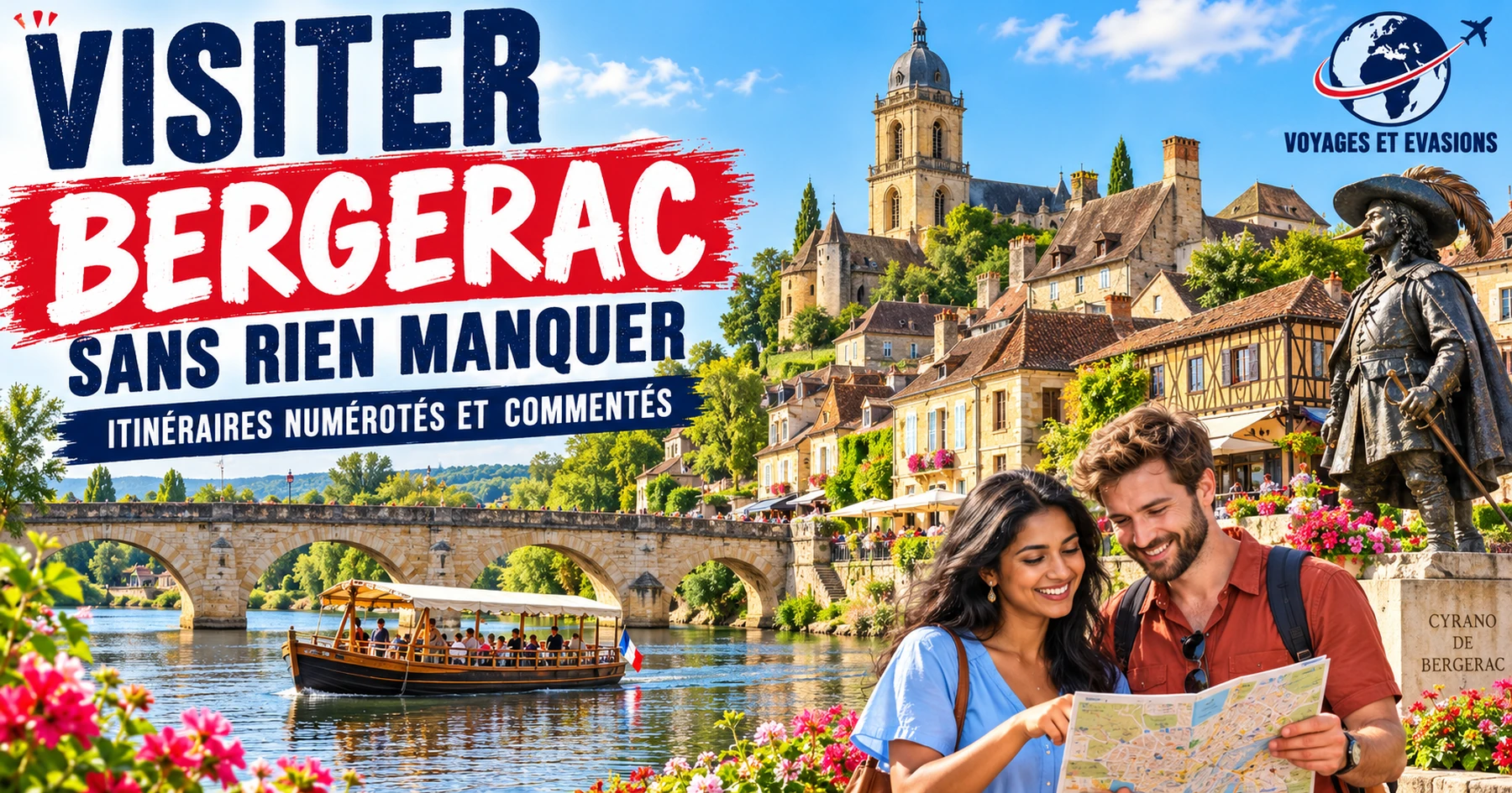 Visiter Bergerac : itinéraires numérotés et commentés