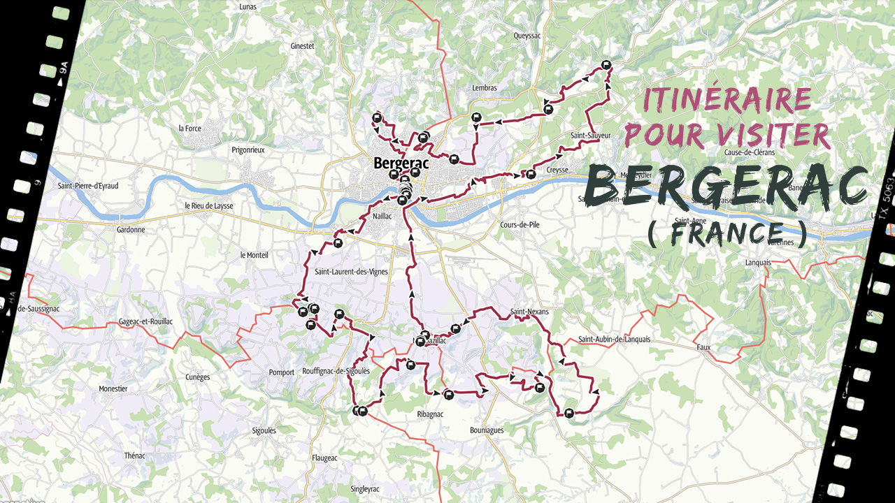 itineraire pour visiter Bergerac en france
