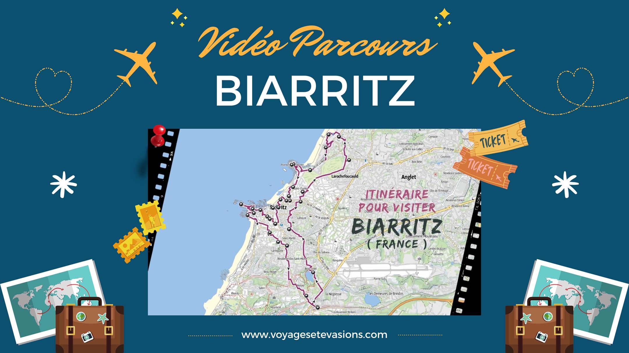vidéo parcours Biarritz en France