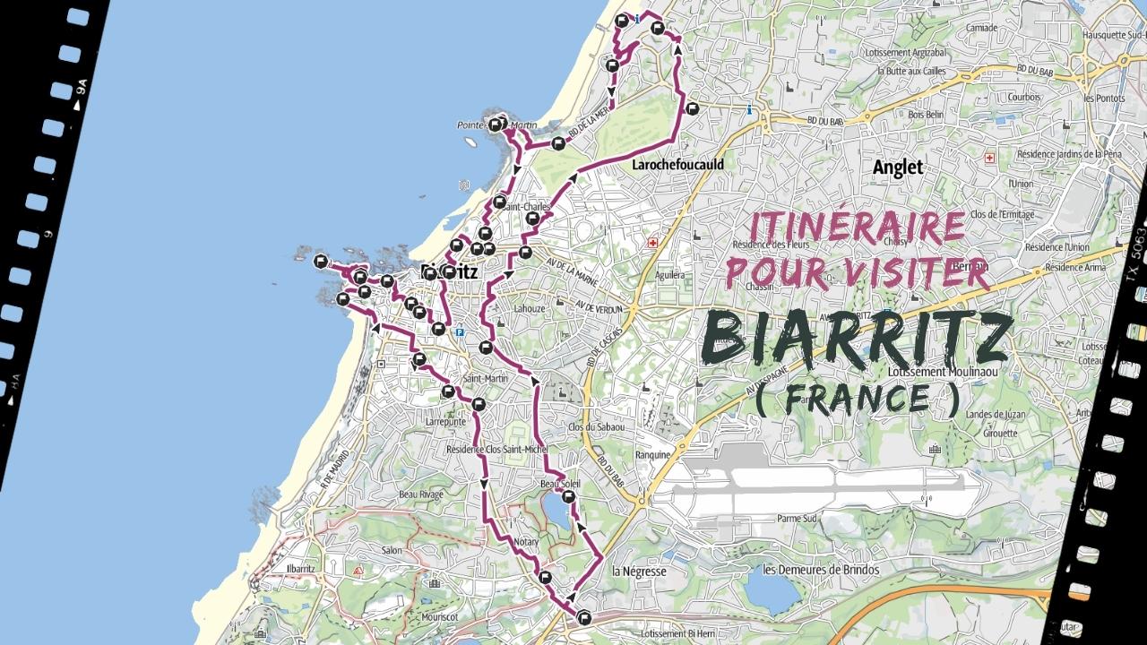 itineraire pour visiter Biarritz en france