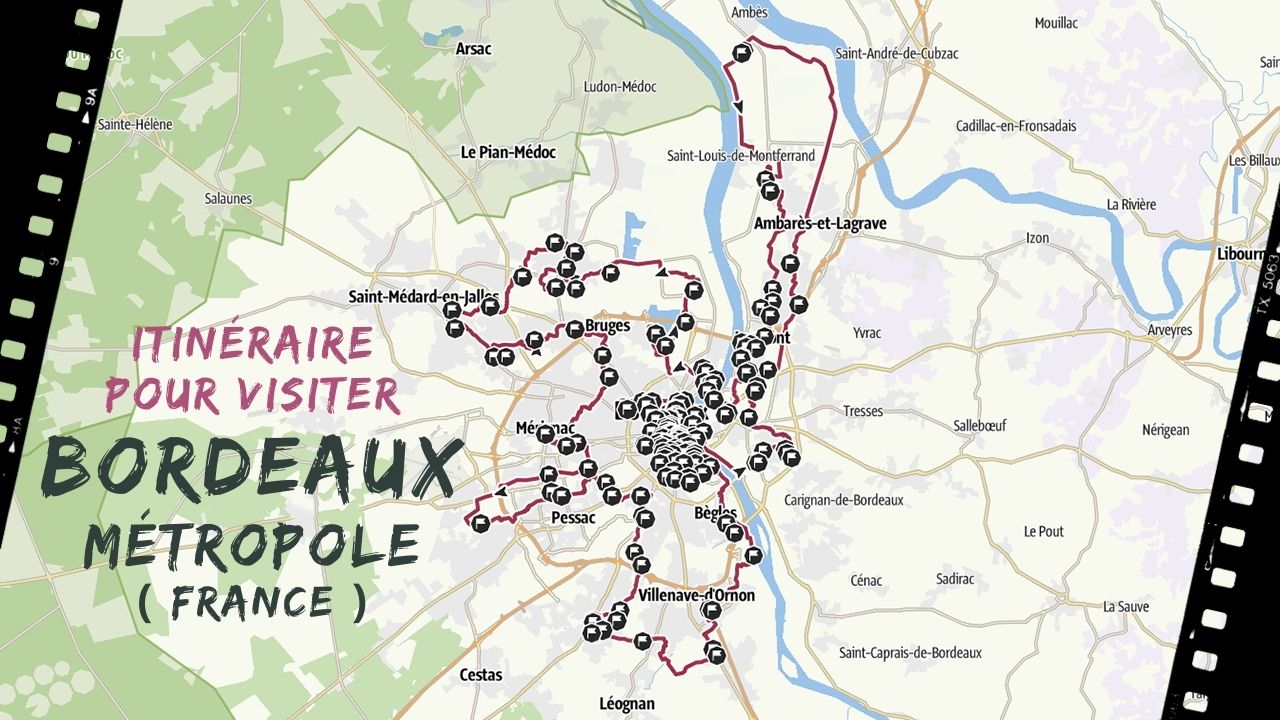 itineraire pour visiter Bordeaux Métropole en France