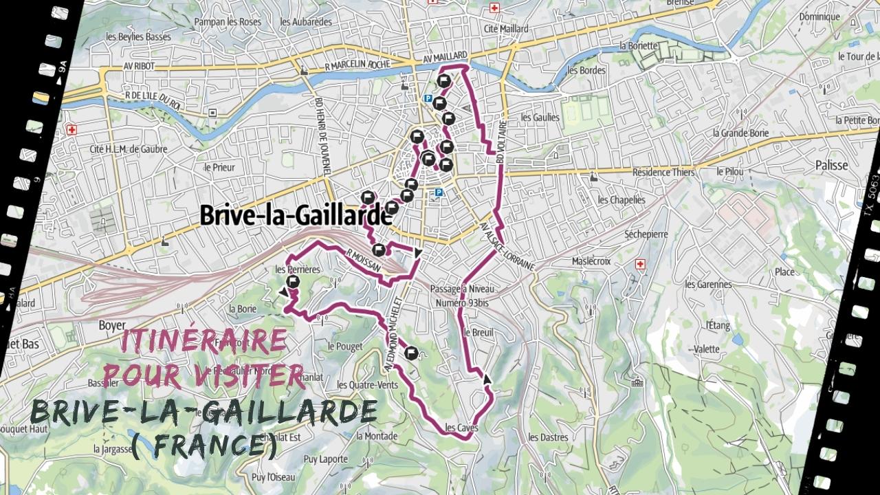 itineraire pour visiter Brive-la-Gaillarde en France