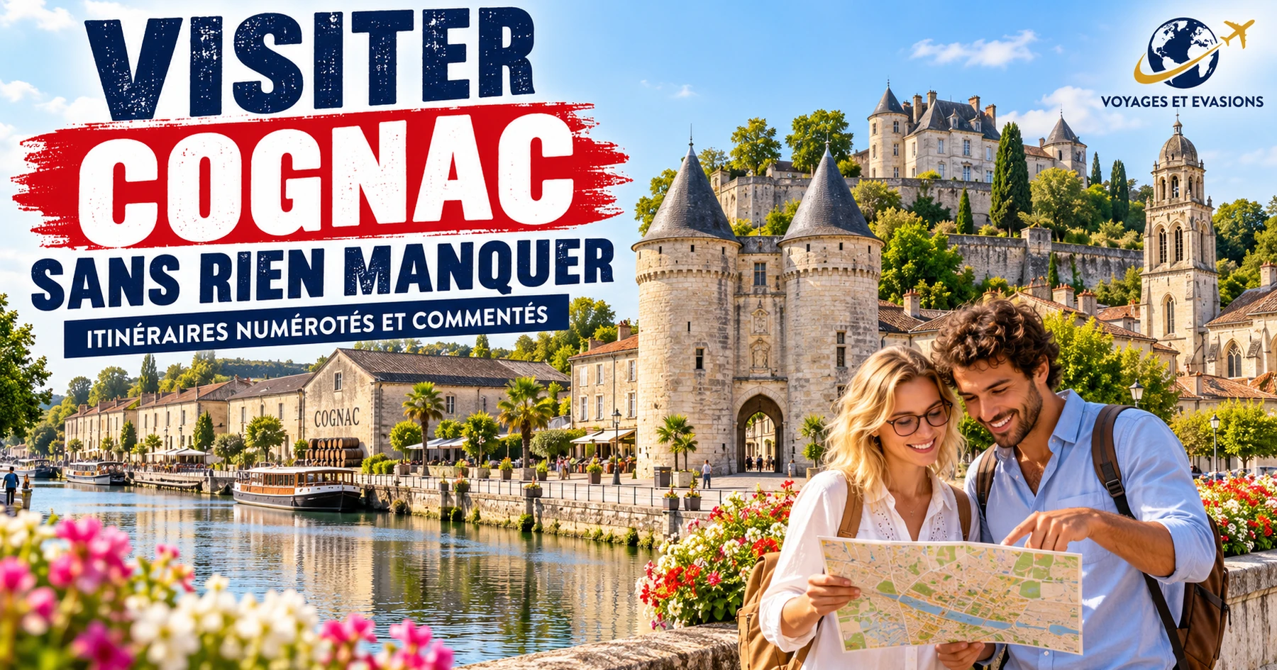 Visiter Cognac : itinéraires numérotés et commentés