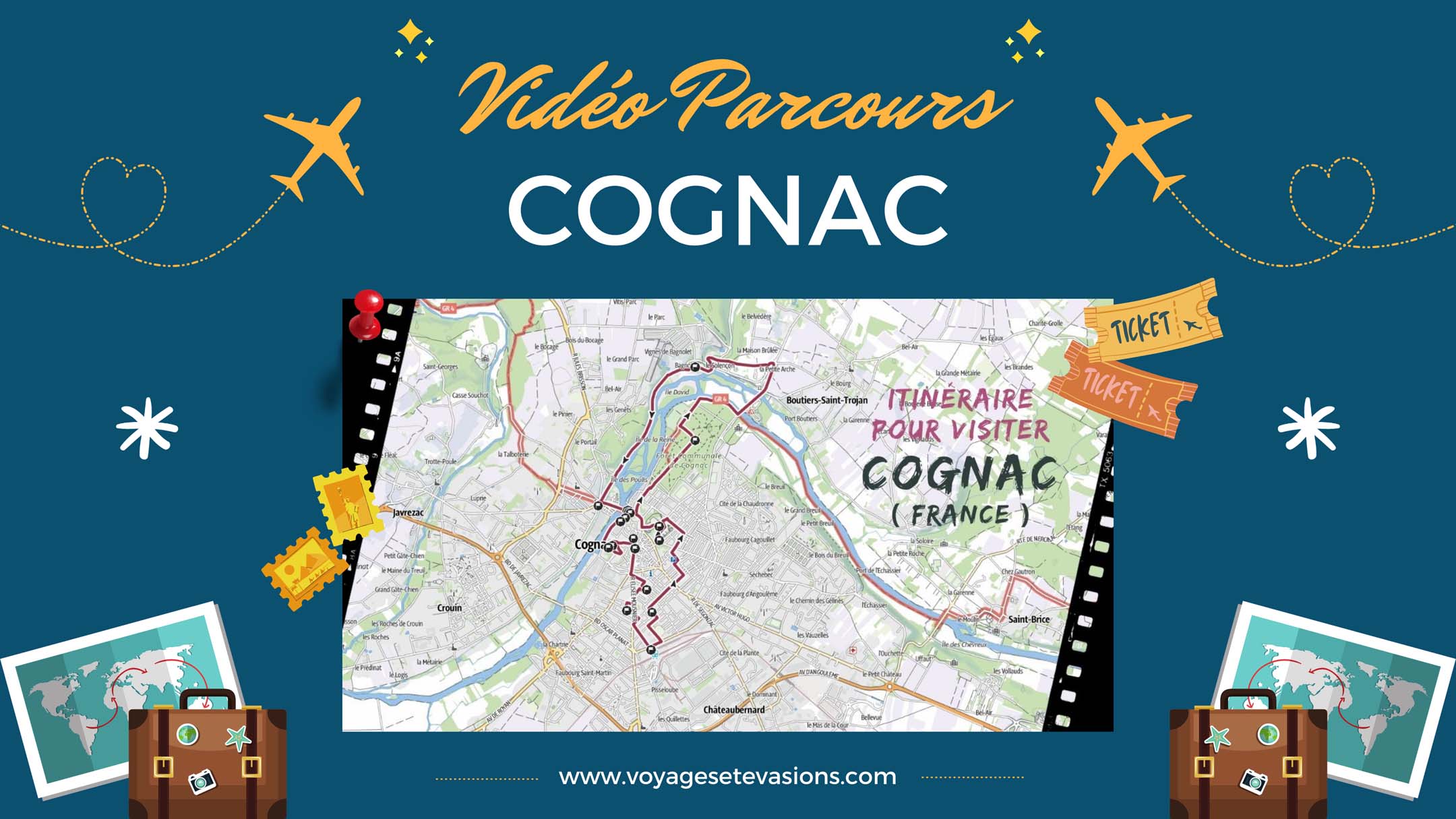 vidéo parcours Cognac en France