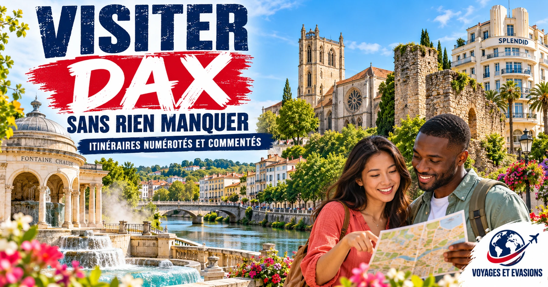 Visiter Dax : itinéraires numérotés et commentés