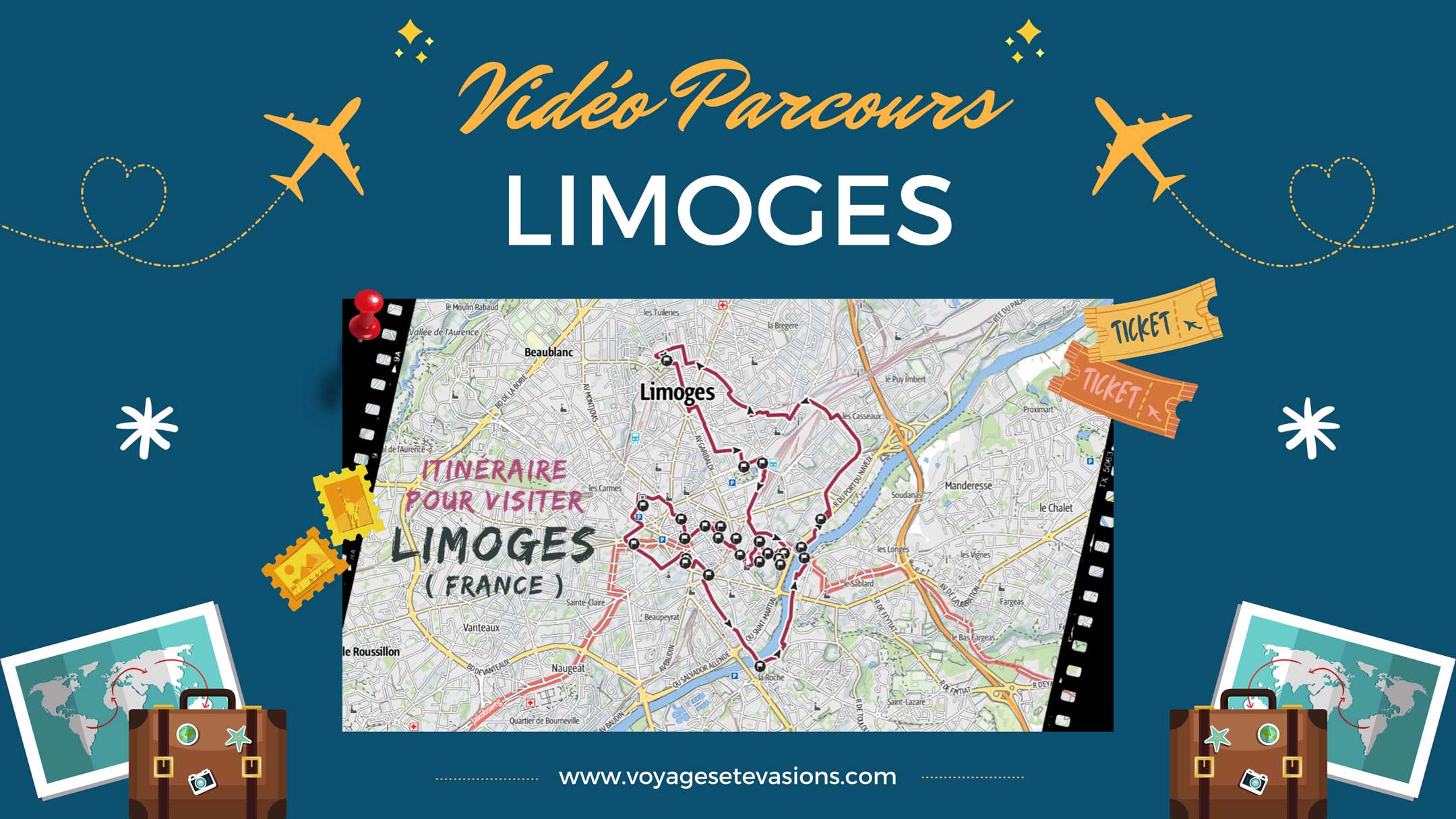 vidéo parcours Limoges en France