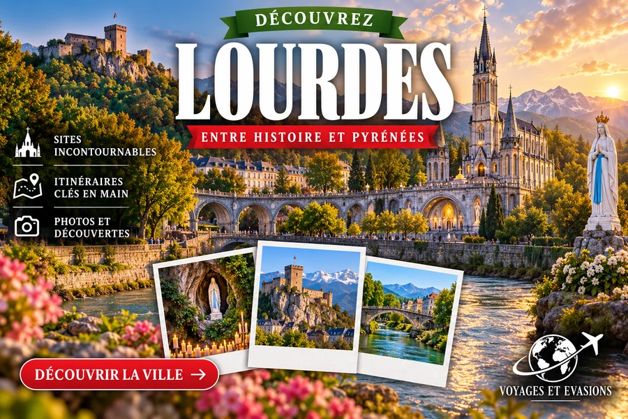 Découvrez Lourdes : affiche de présentation
