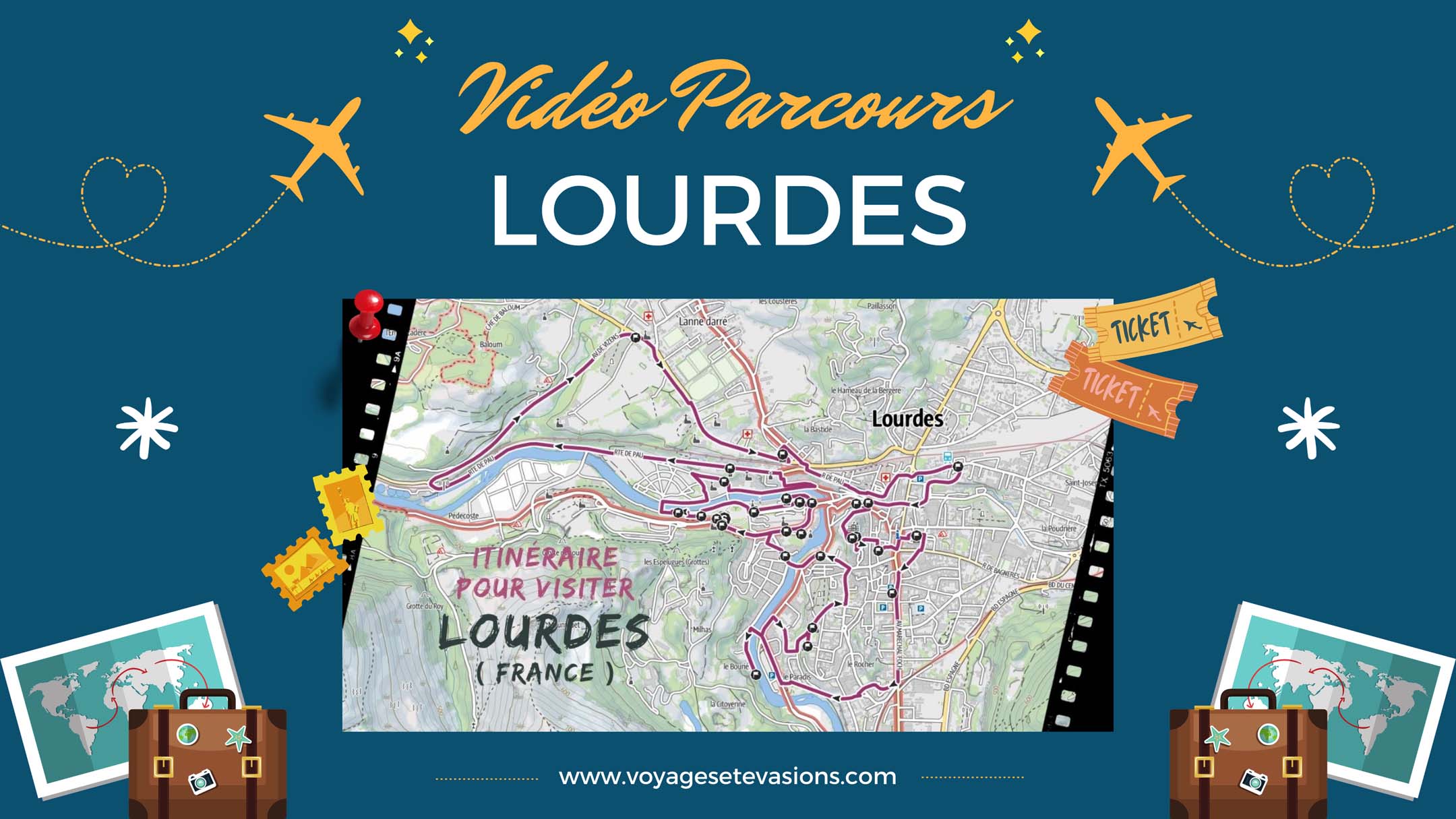 vidéo parcours Lourdes en France