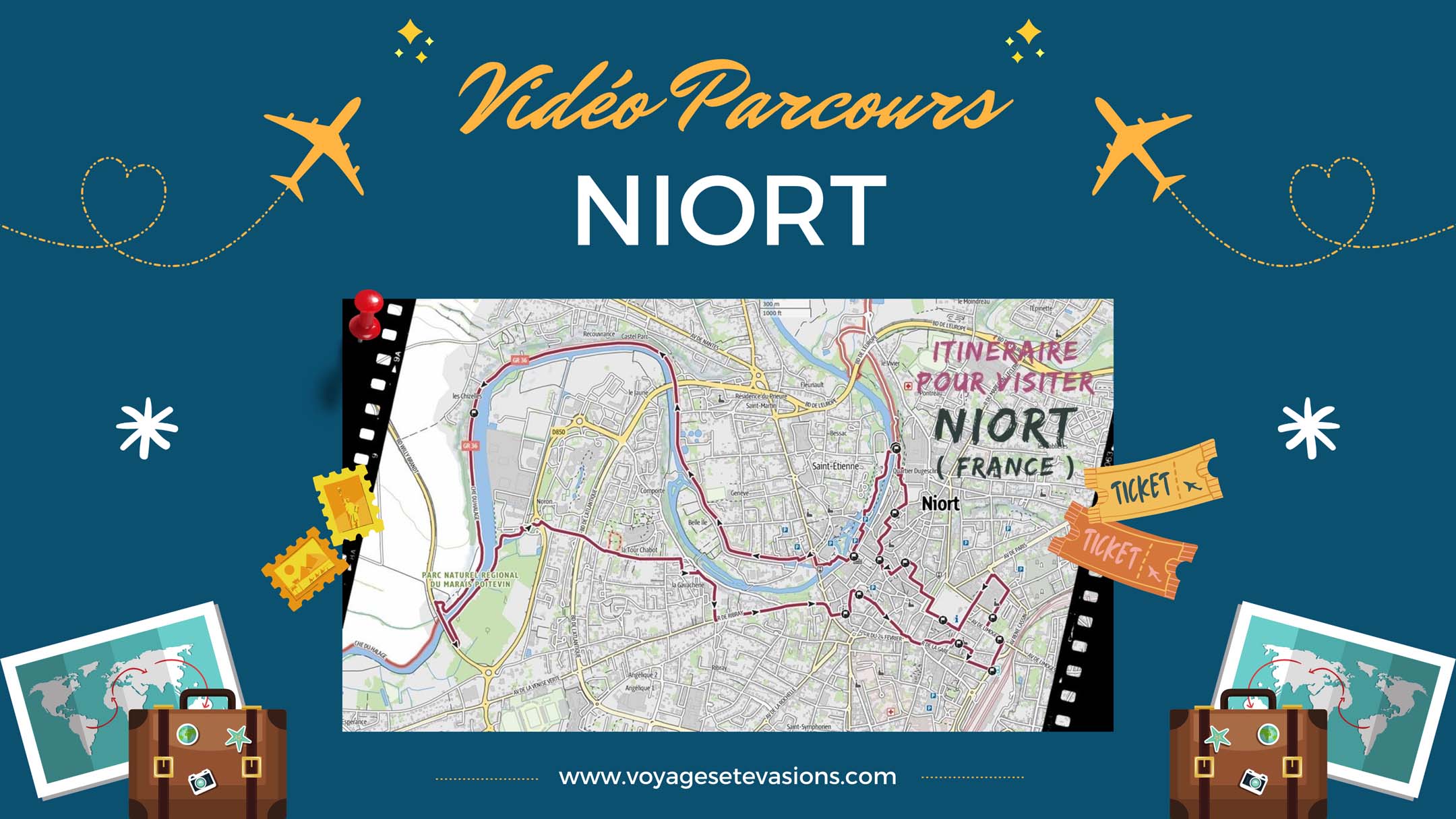 vidéo parcours Niort en France