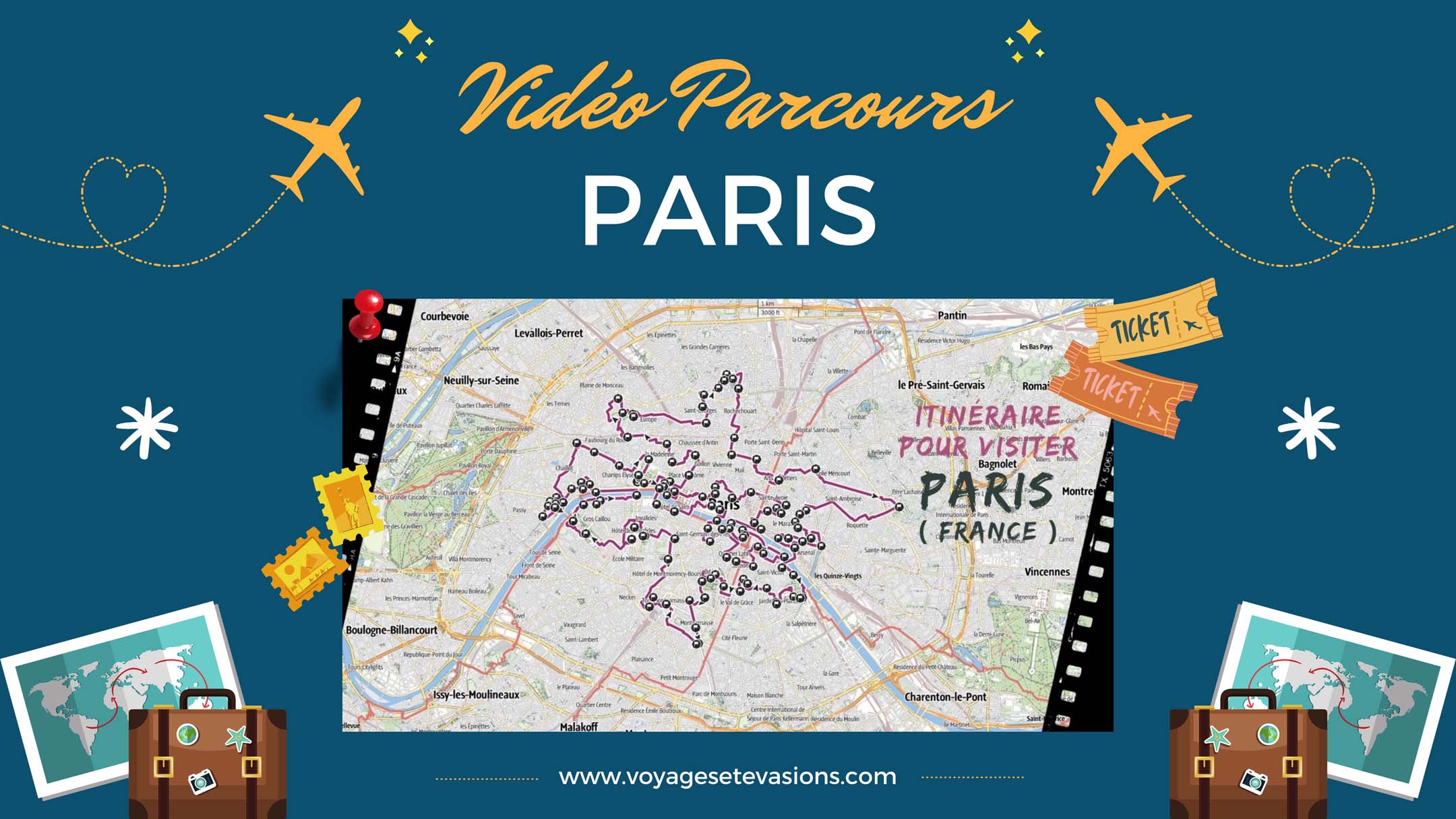 vidéo parcours Paris en France