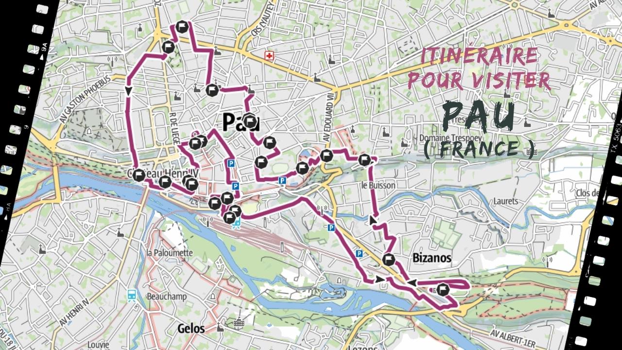 itineraire pour visiter Pau en france