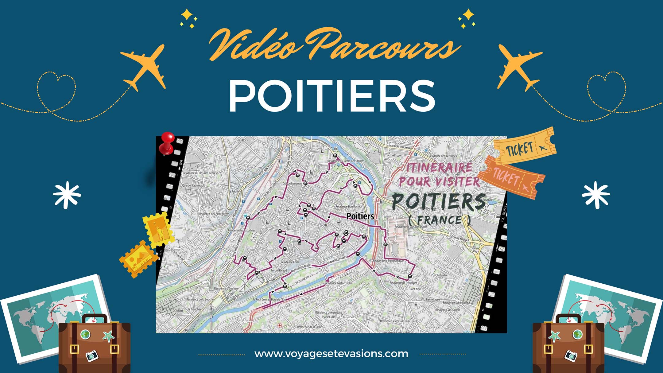 vidéo parcours Poitiers en France