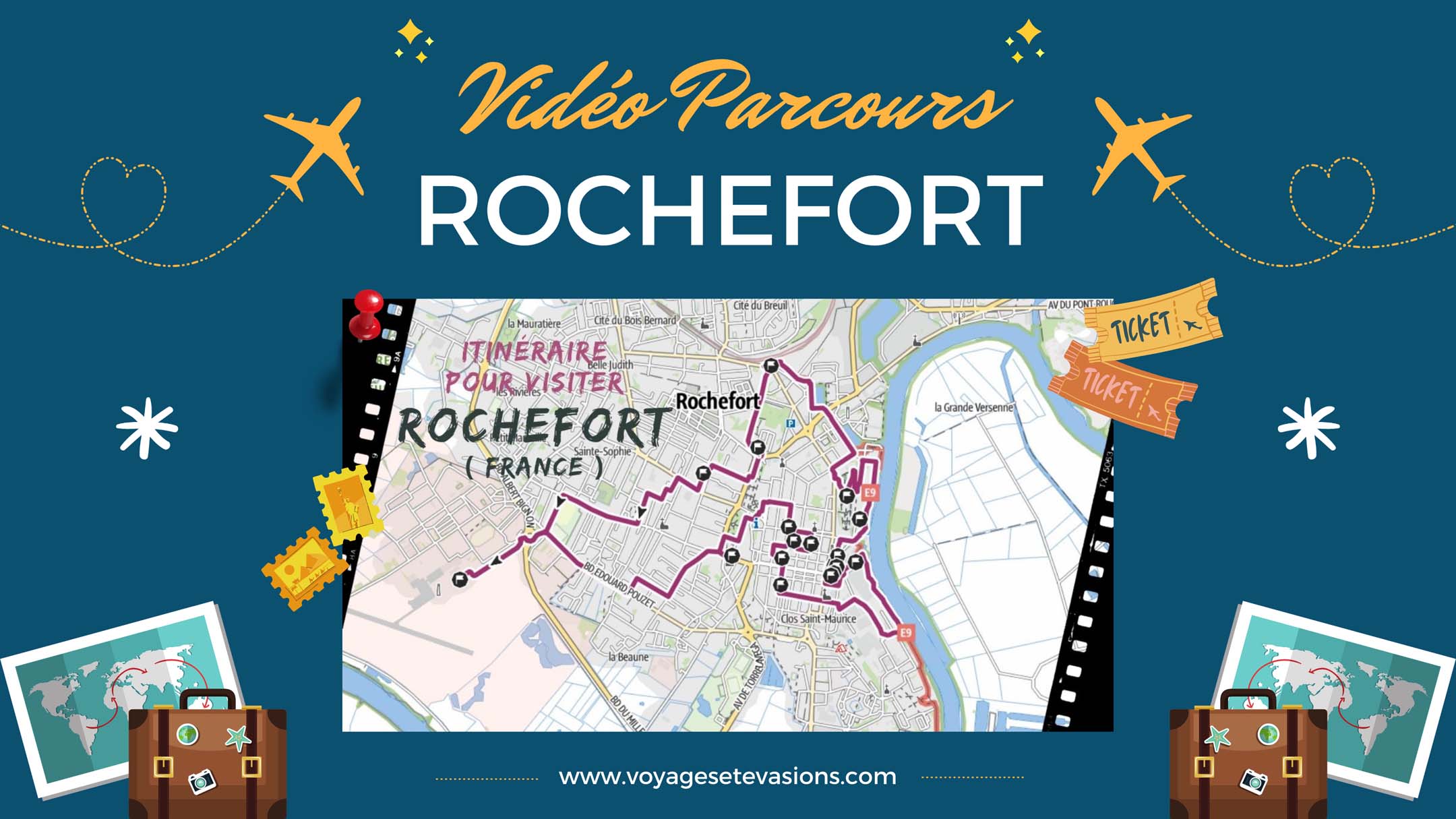 vidéo parcours Rochefort en France