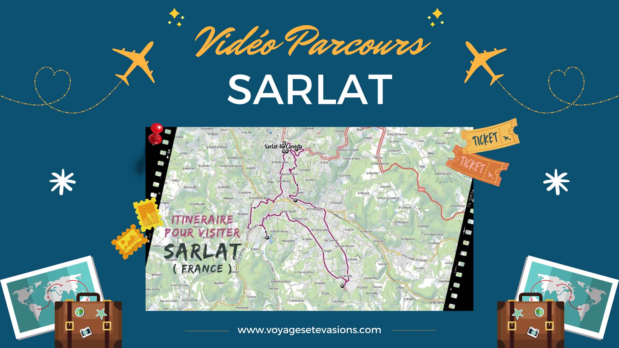 vidéo parcours Sarlat en France