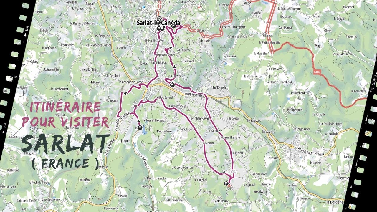 itineraire pour visiter Sarlat en France