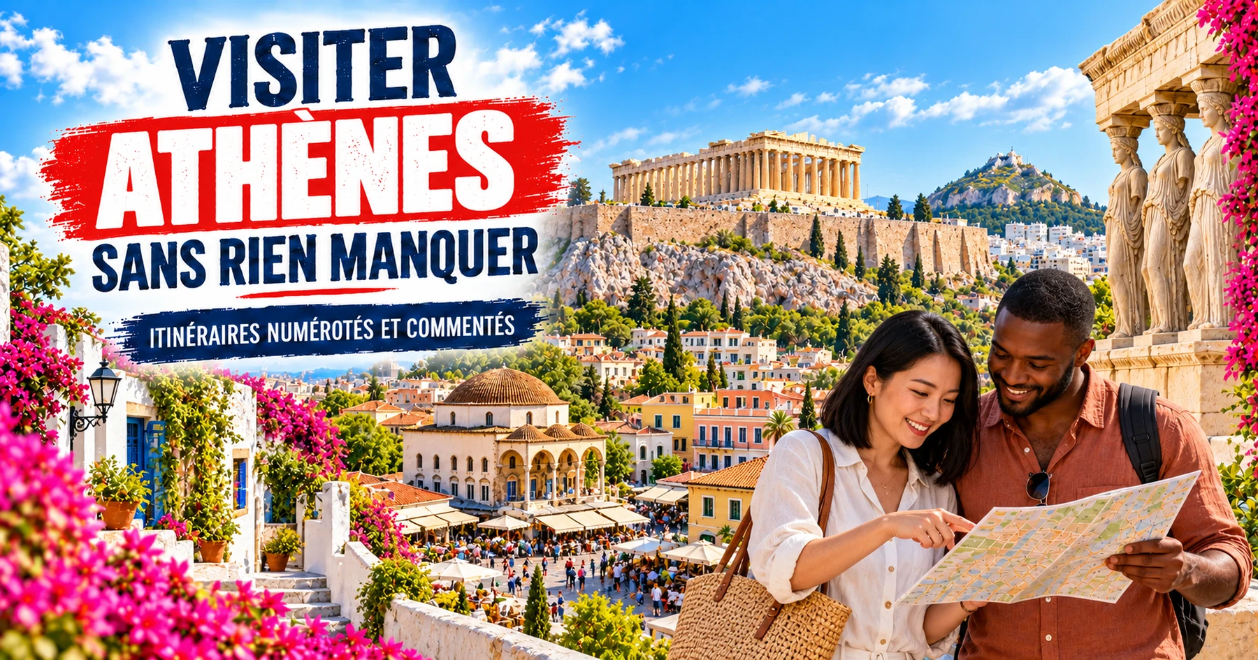 Visiter Athènes : itinéraires numérotés et commentés