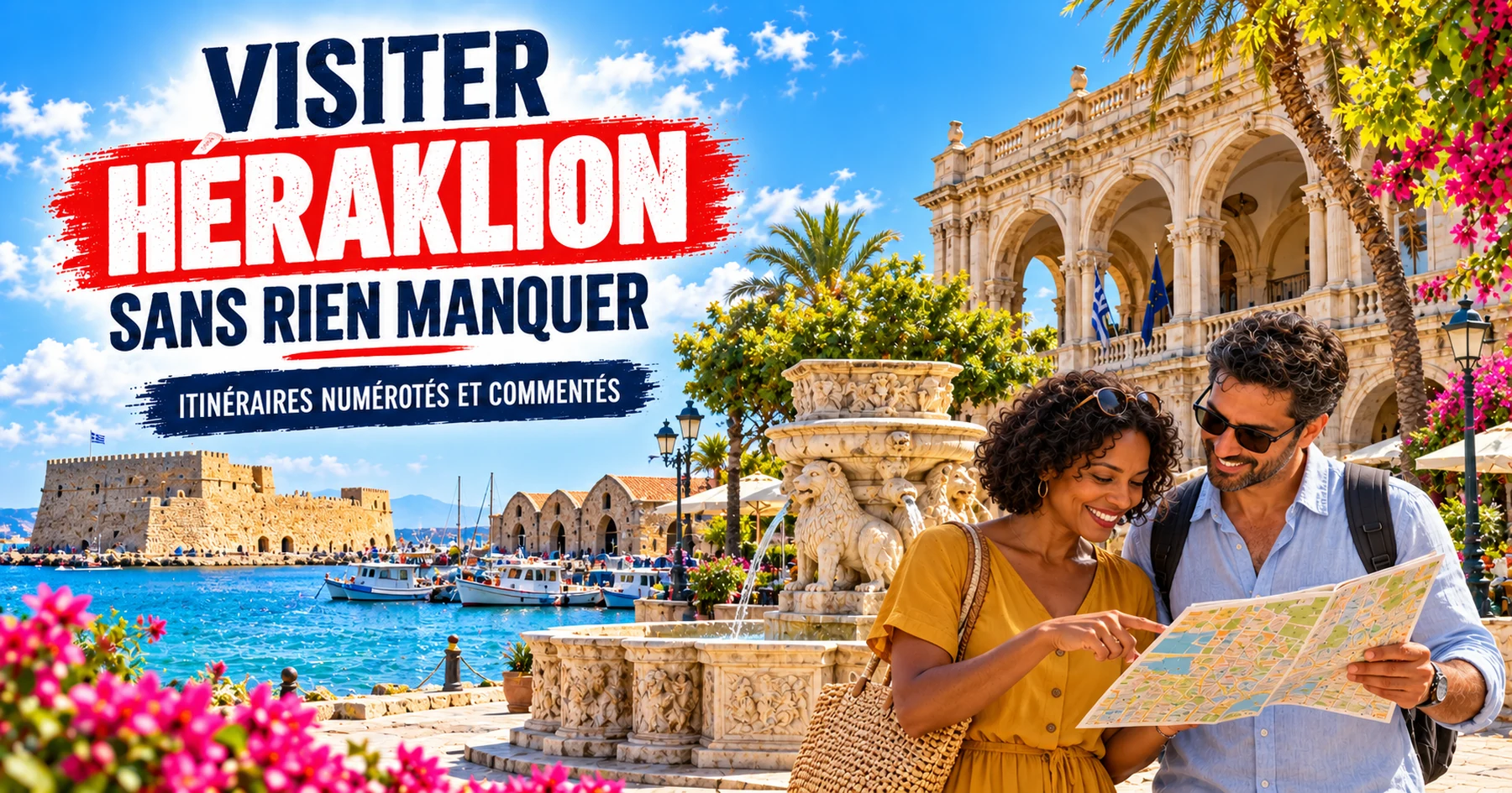 Visiter Héraklion — itinéraires numérotés et commentés