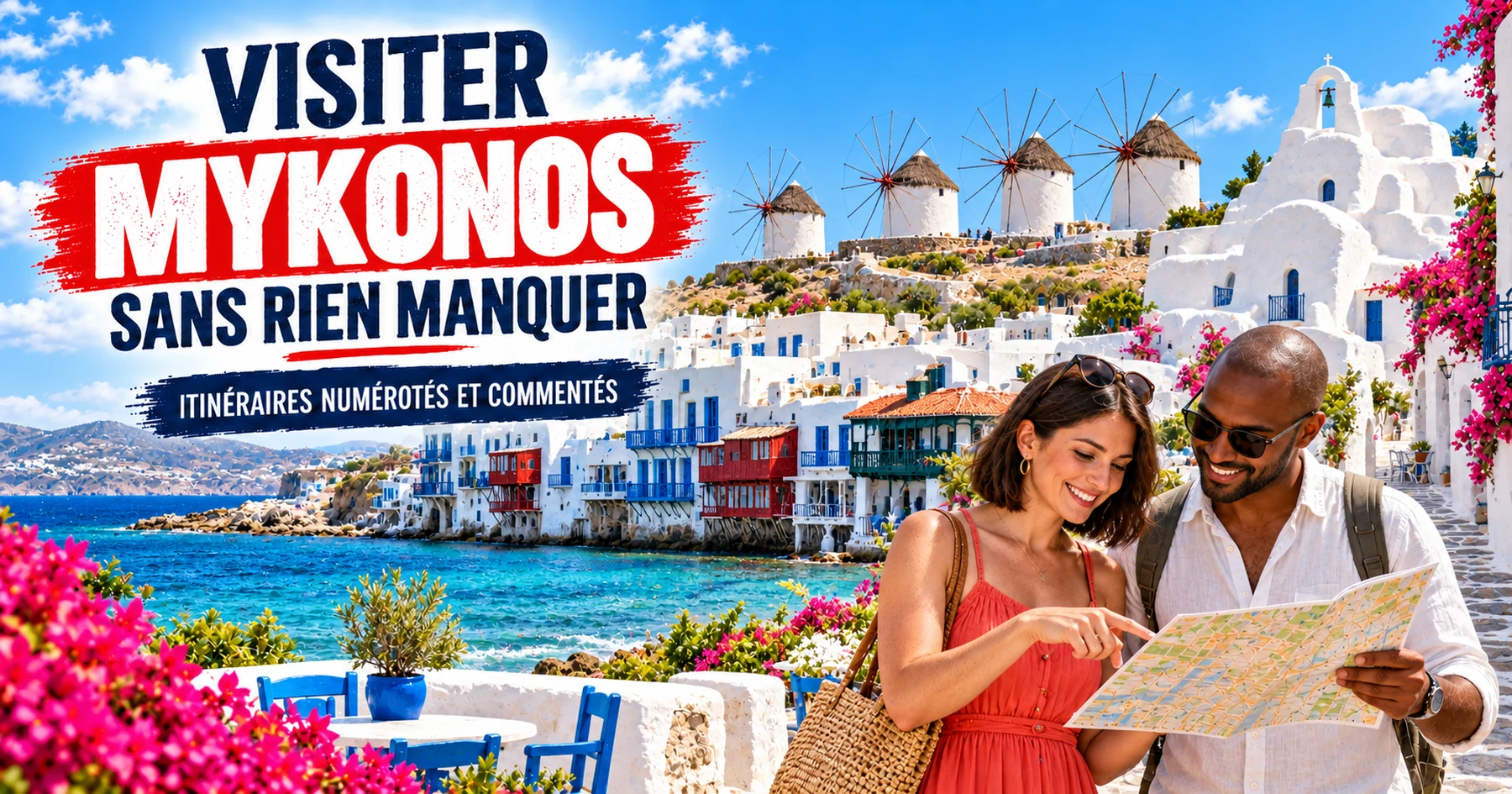 Visiter Mykonos — itinéraires numérotés et commentés