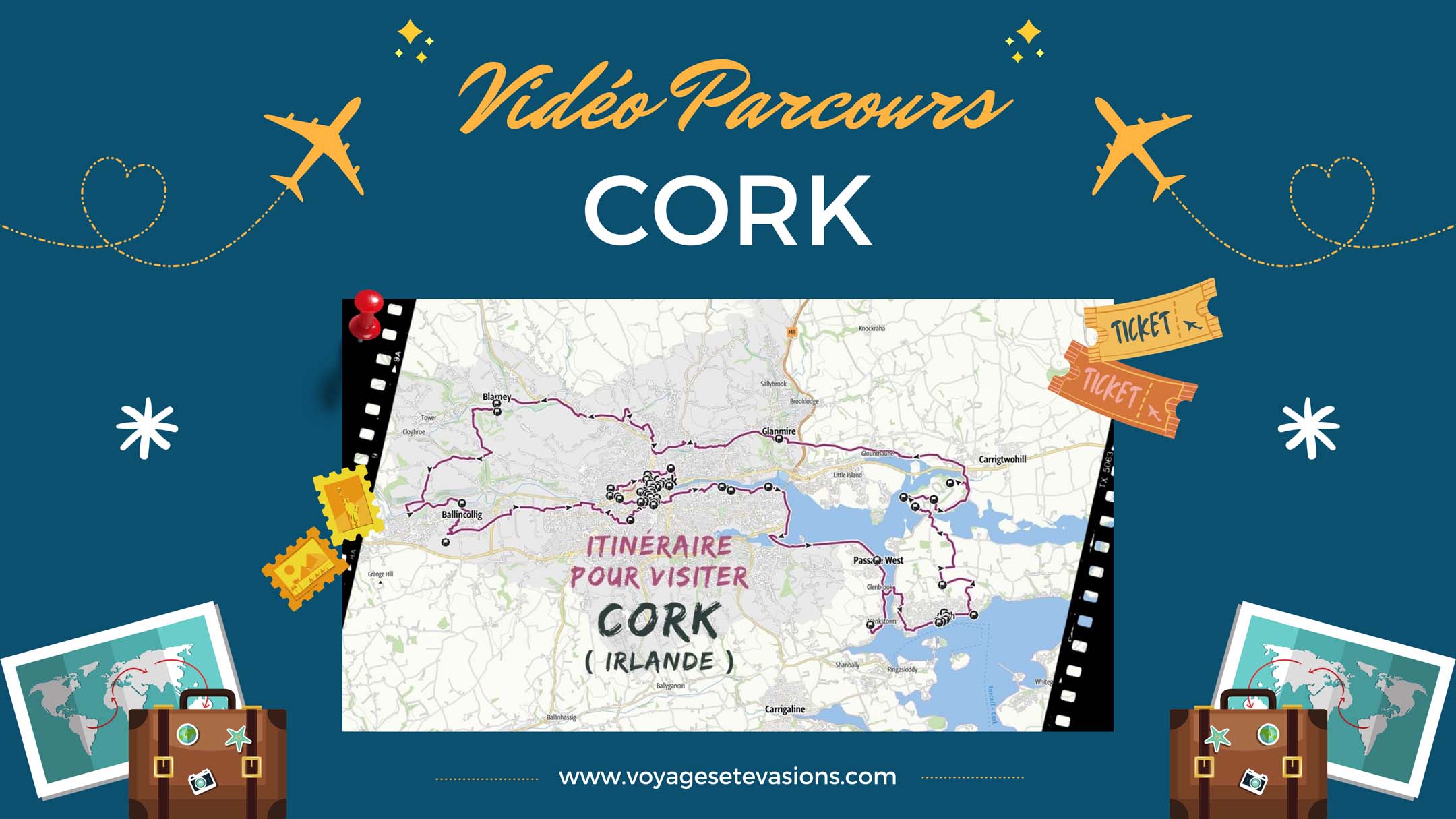 vidéo parcours Cork en Irlande