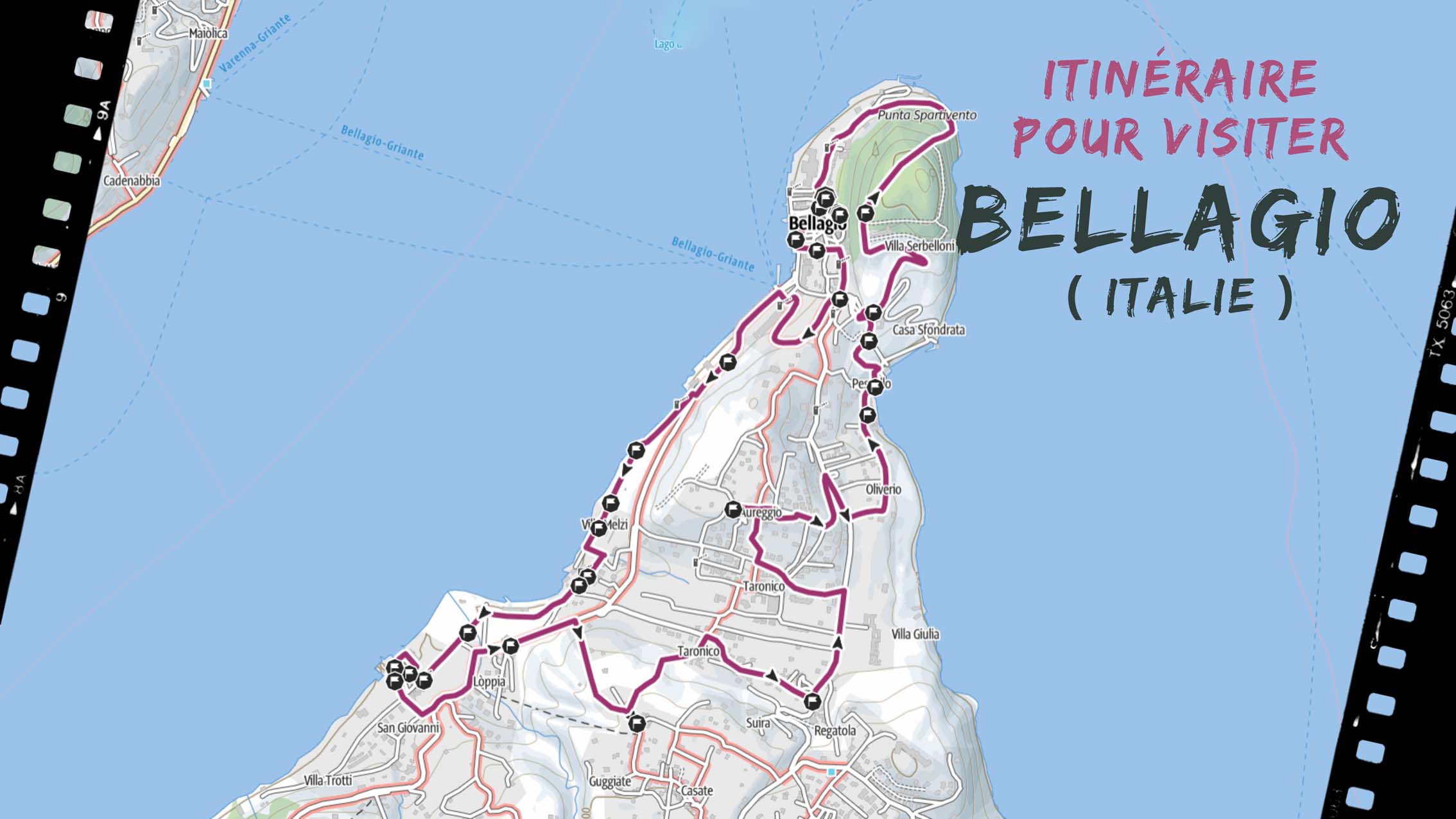 itineraire pour visiter Bellagio en italie