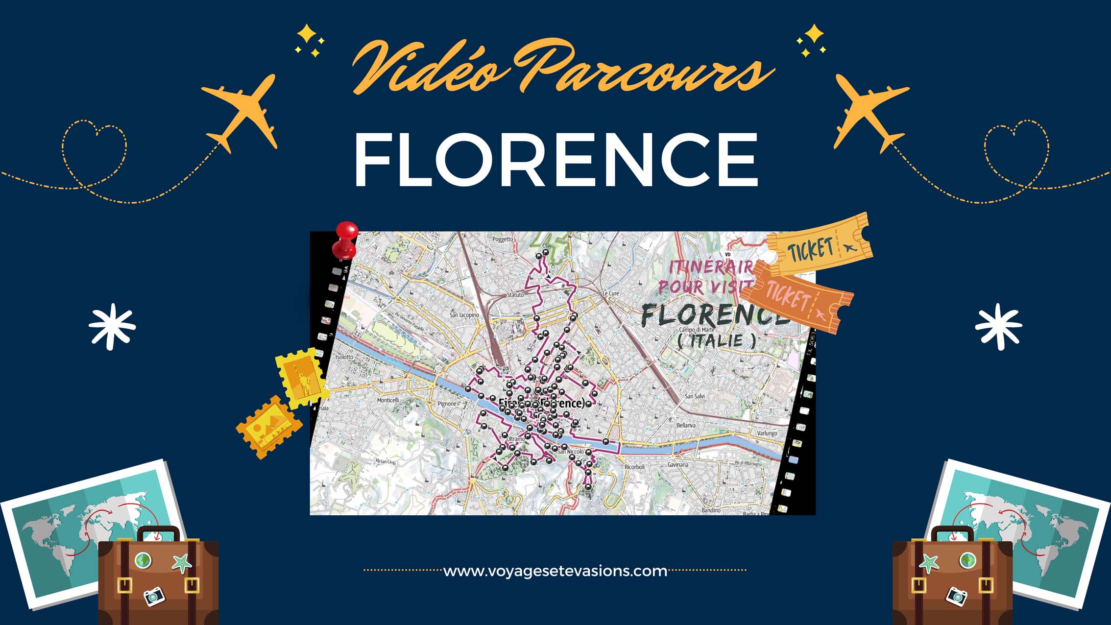 vidéo parcours Florence en Italie
