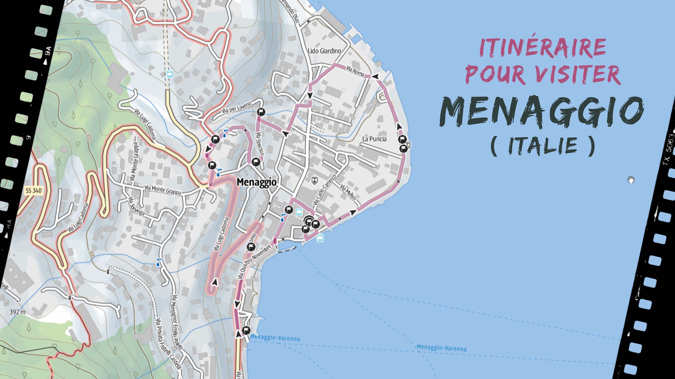 itineraire pour visiter Menaggio en italie