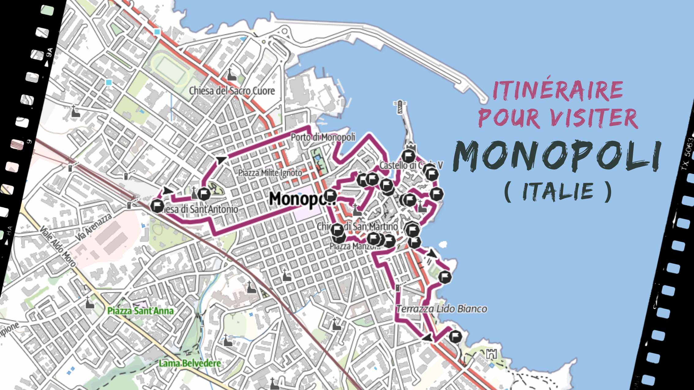 itineraire pour visiter Monopoli en Italie