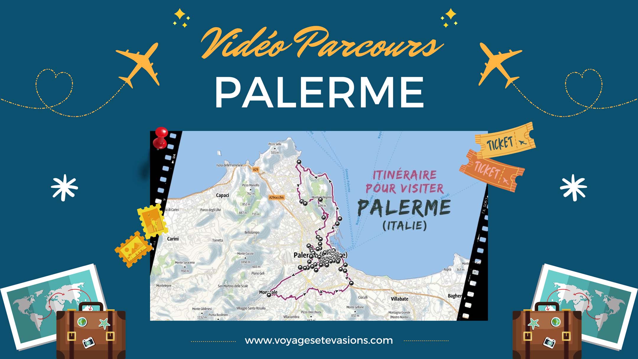 vidéo parcours Palerme en Italie