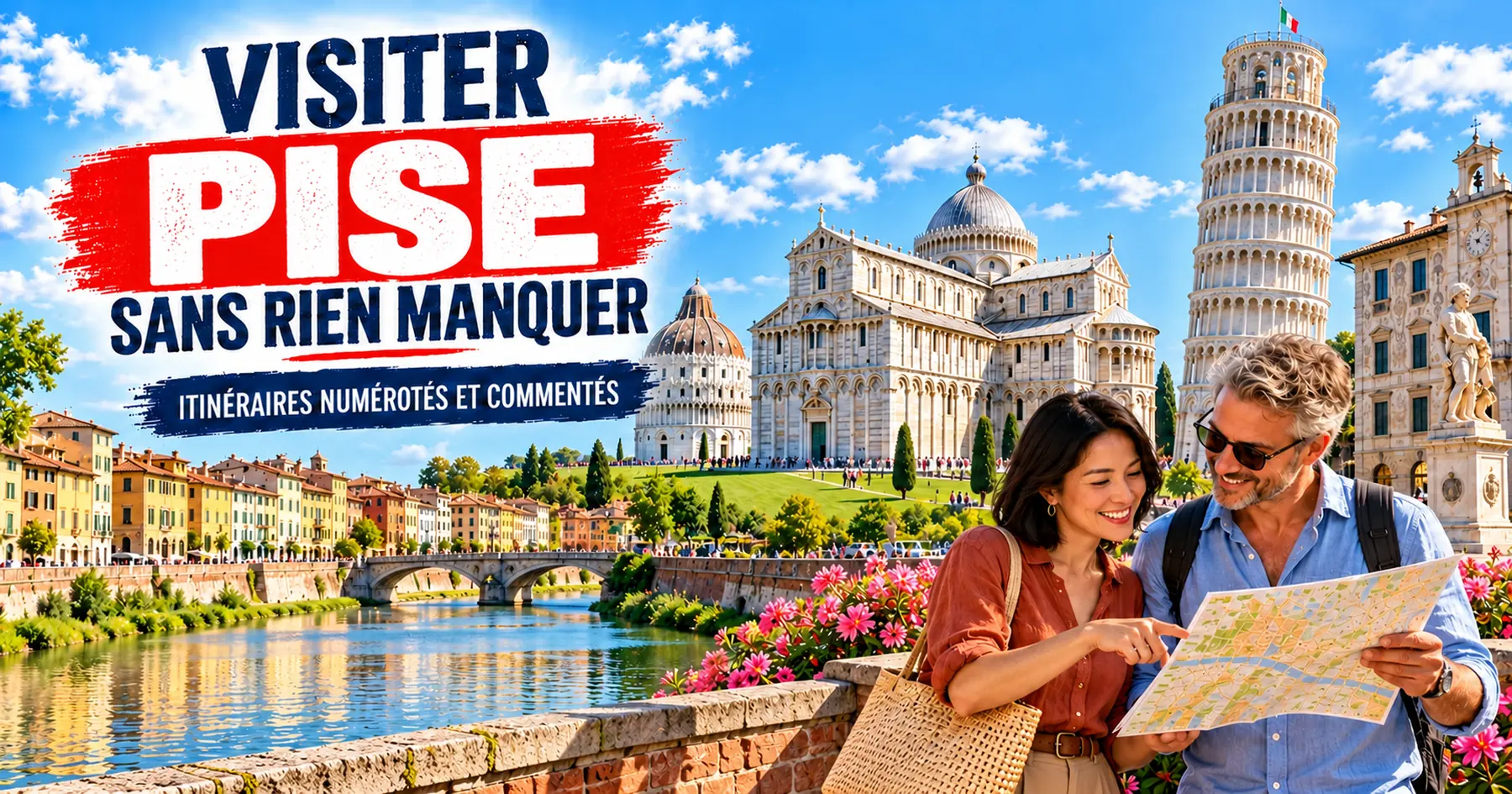 Visiter Pise : itinéraires numérotés et commentés