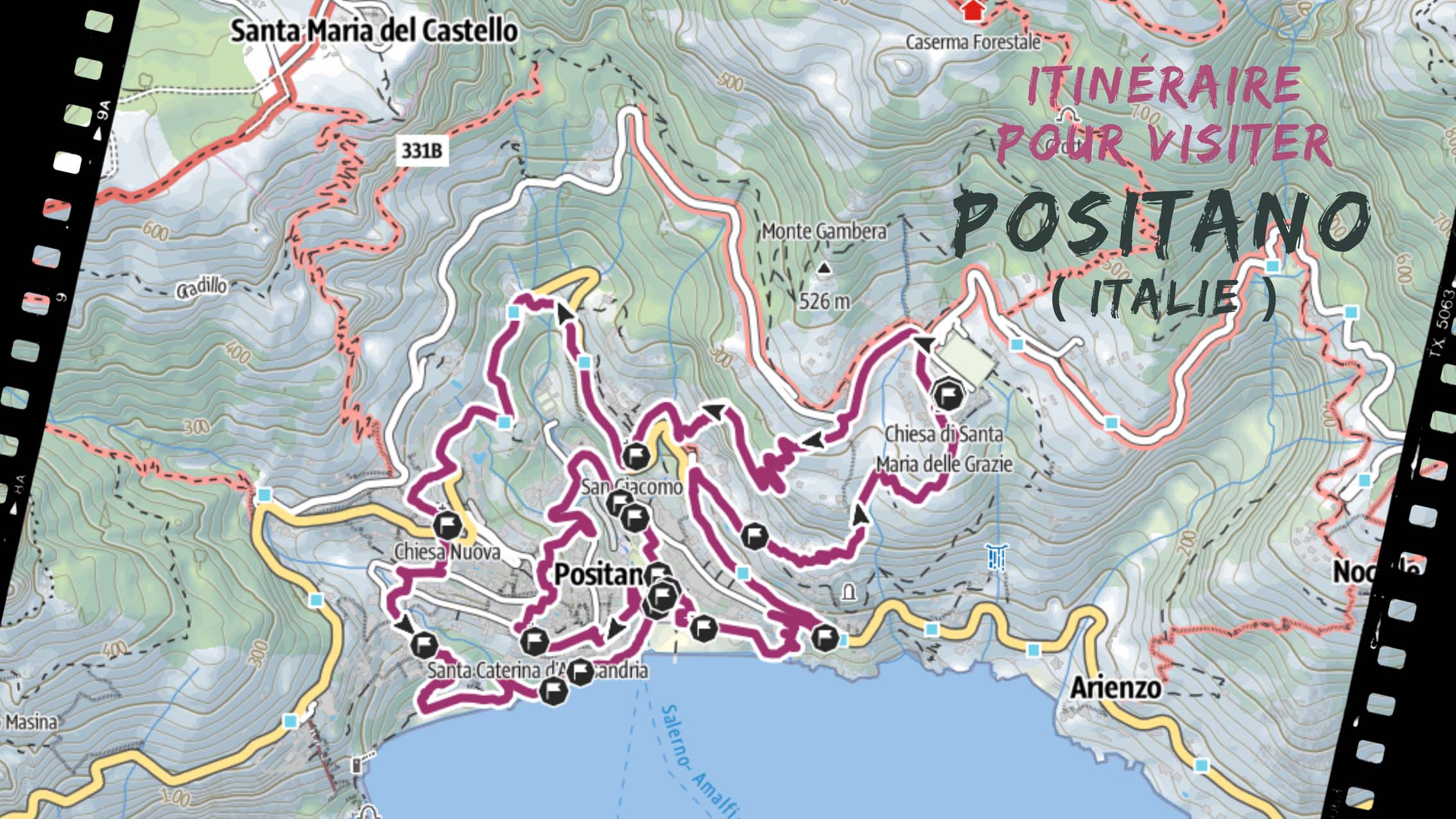 itineraire pour visiter Positano en Italie