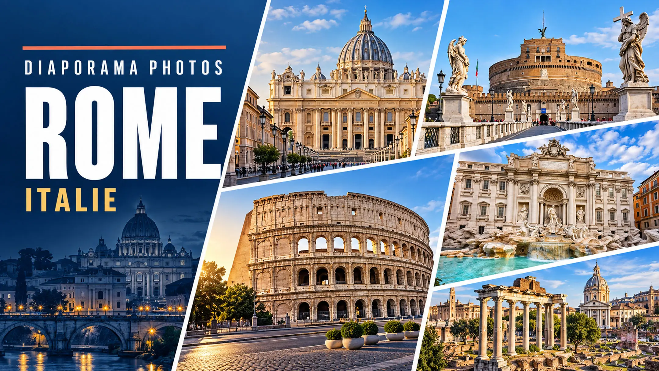 Diaporama photo des monuments et quartiers de Rome en Italie