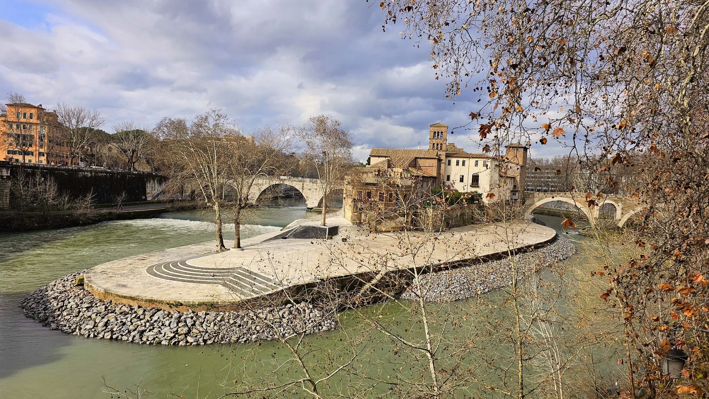 Isola Tiberina à Rome en Italie