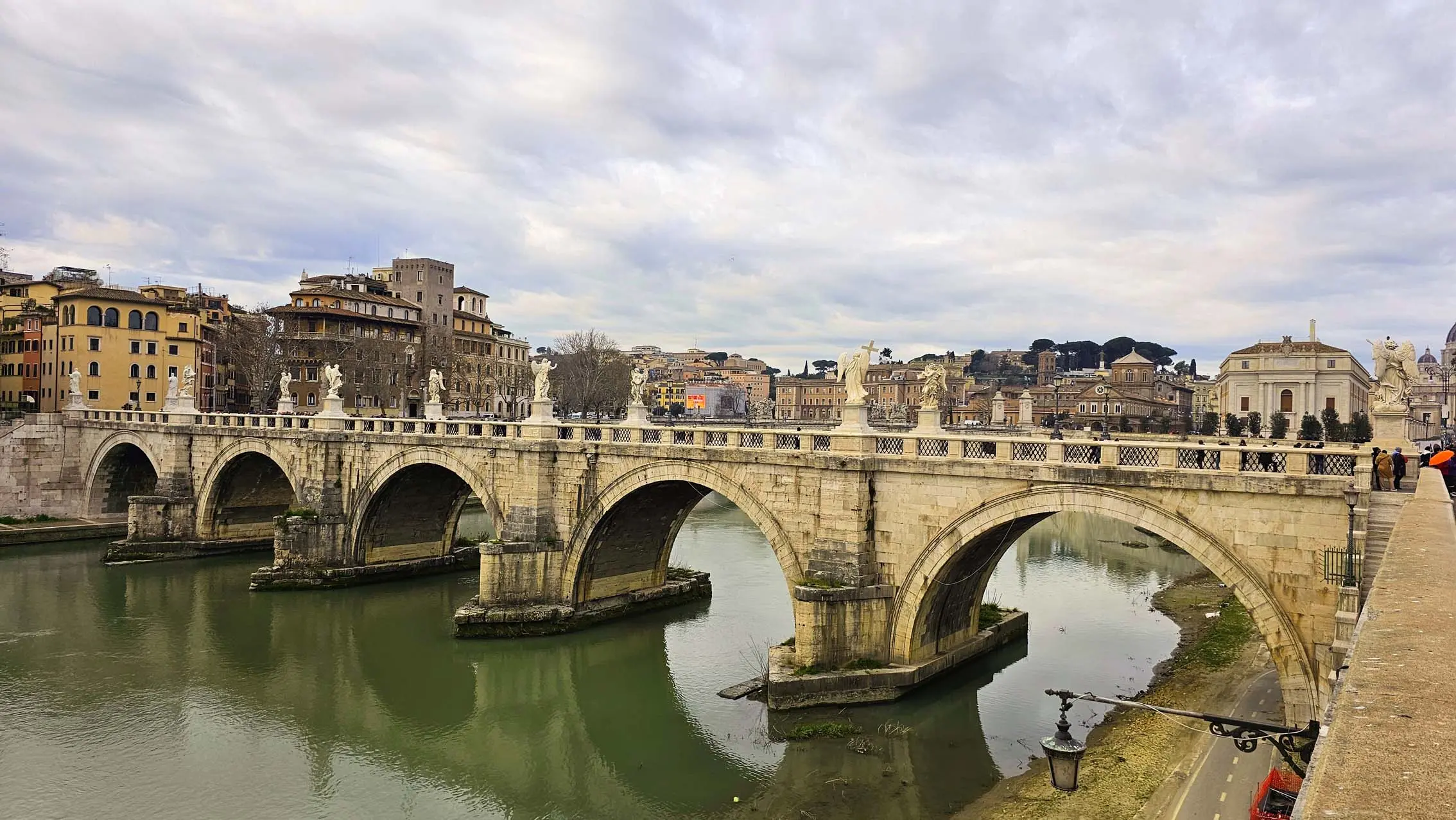 Ponte Sant'Angelo à Rome en Italie