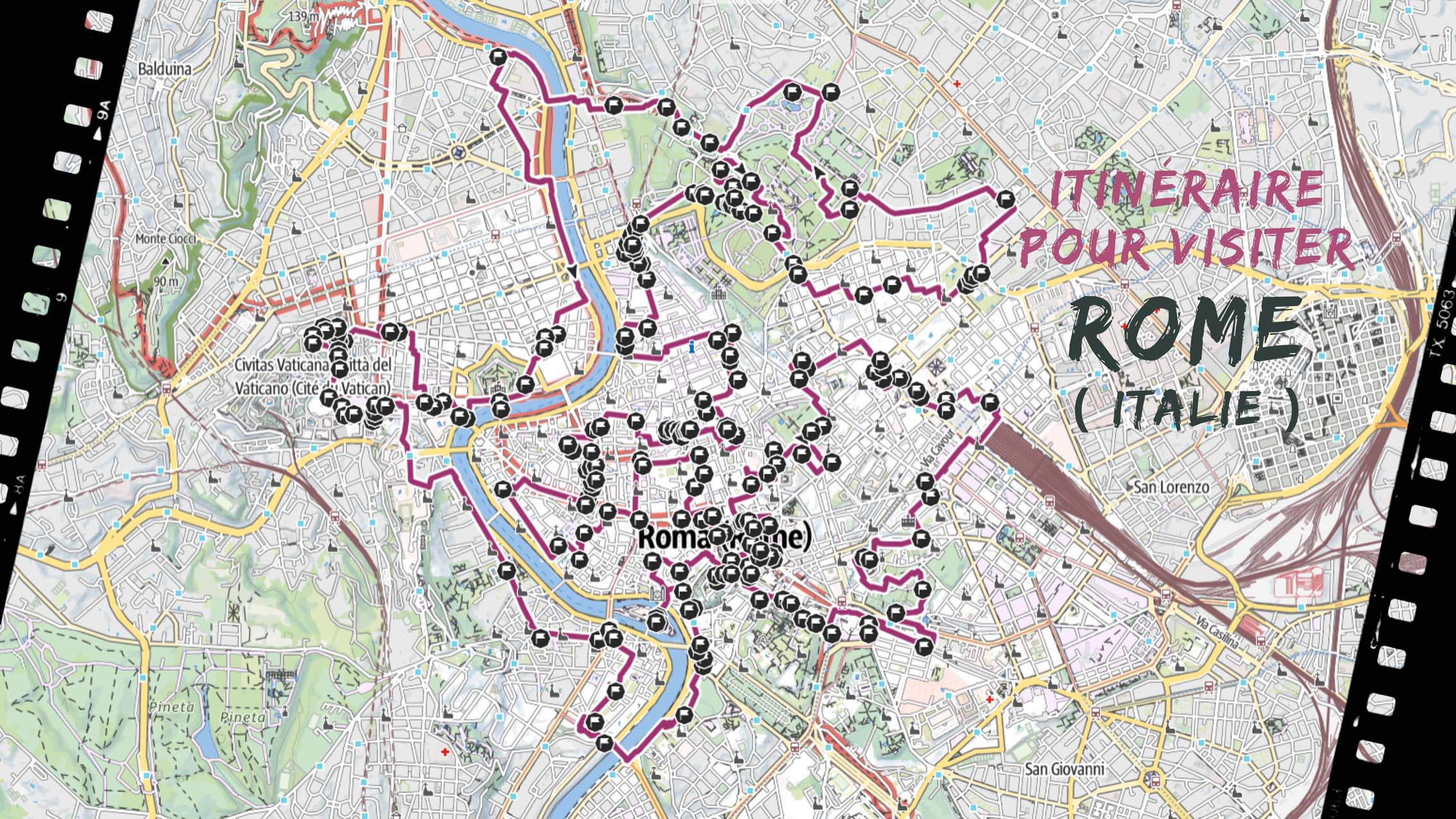 itineraire pour visiter rome en italie