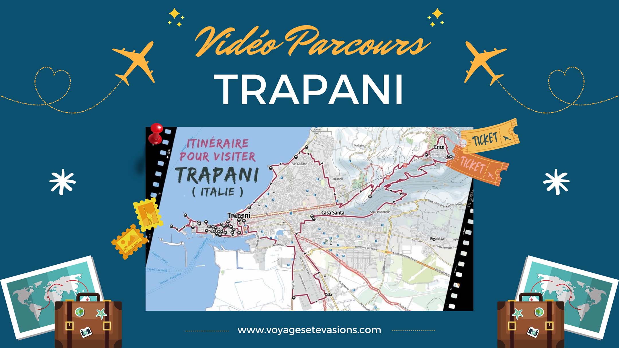 vidéo parcours Trapani en Italie