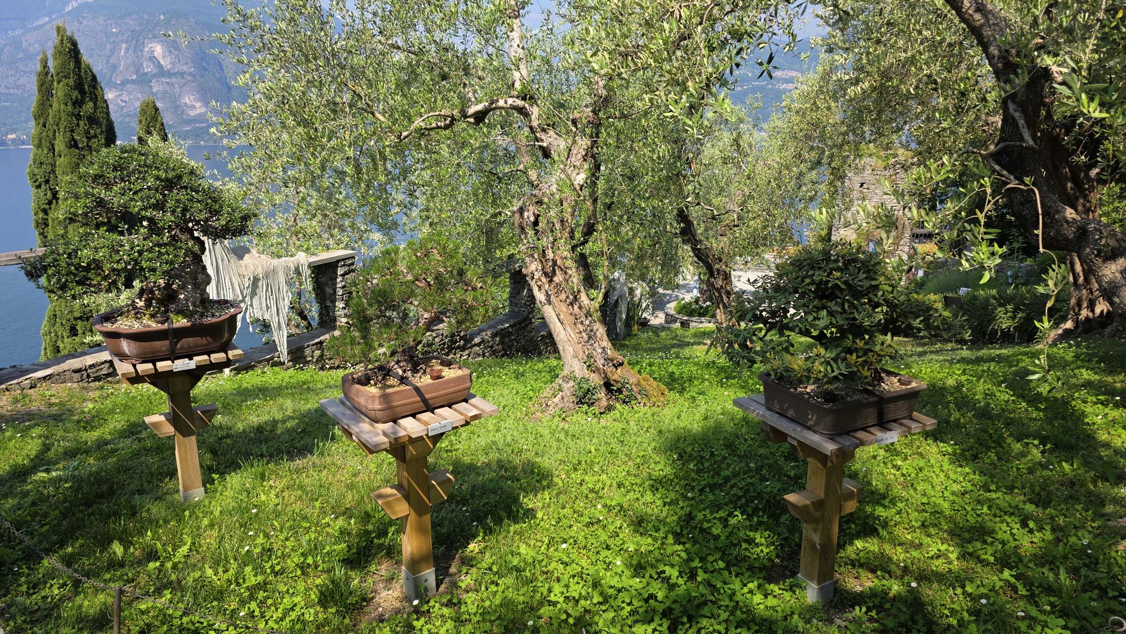 Giardini del Castello di Vezio situé à Varenna au lac de Côme en Italie