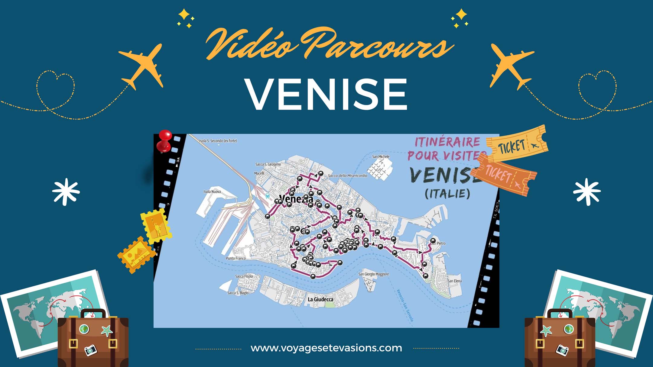 vidéo parcours Venise en Italie