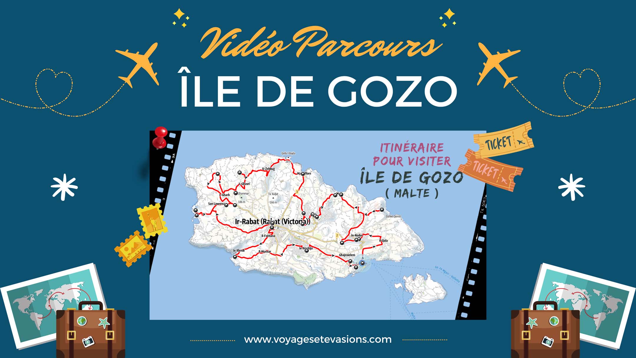 vidéo parcours Île de Gozo à Malte