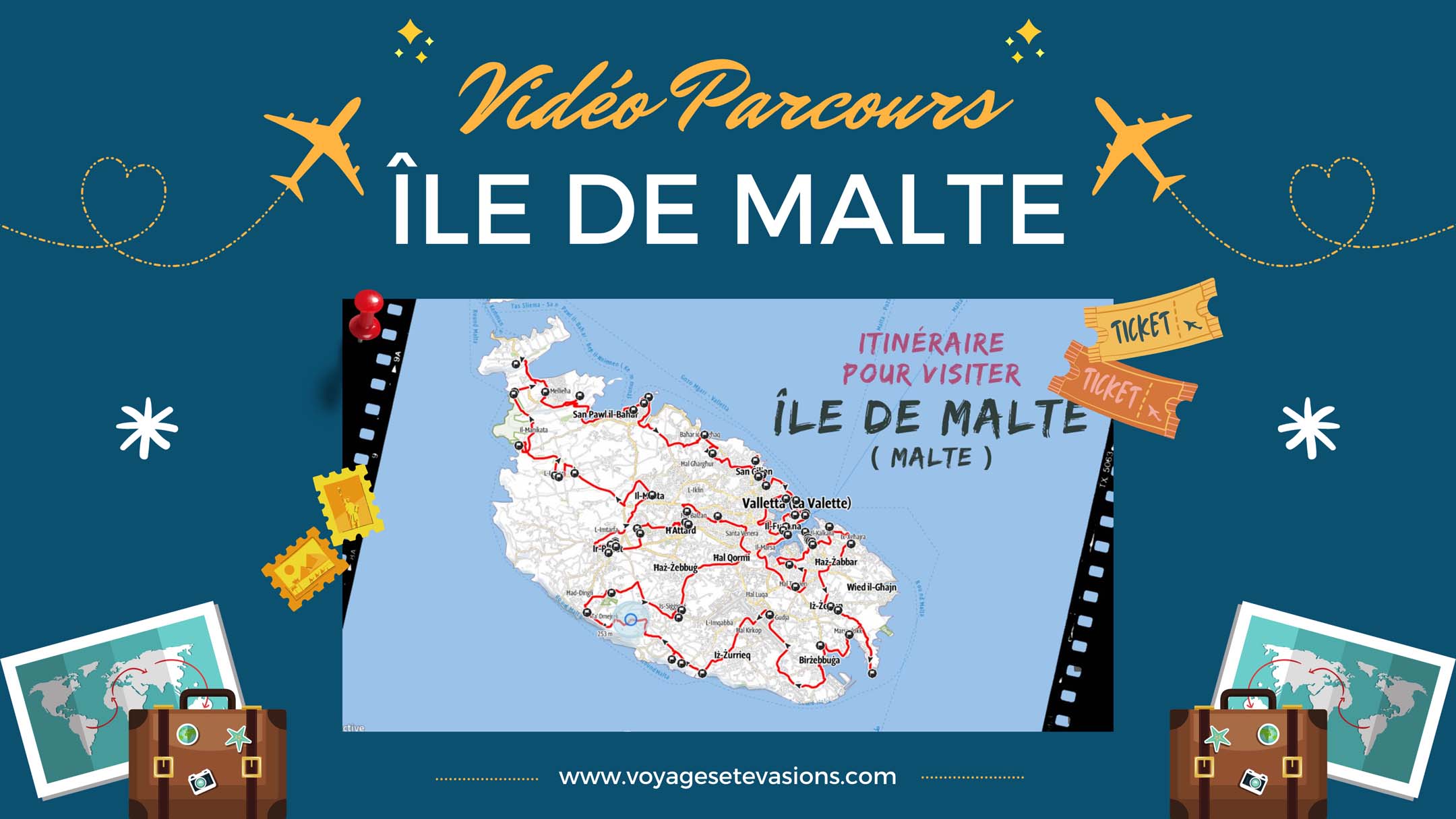 vidéo parcours Île de Malte à Malte