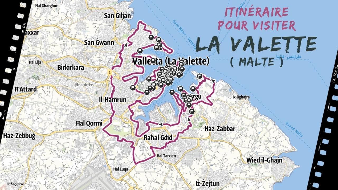 itineraire pour visiter La Valette à Malte