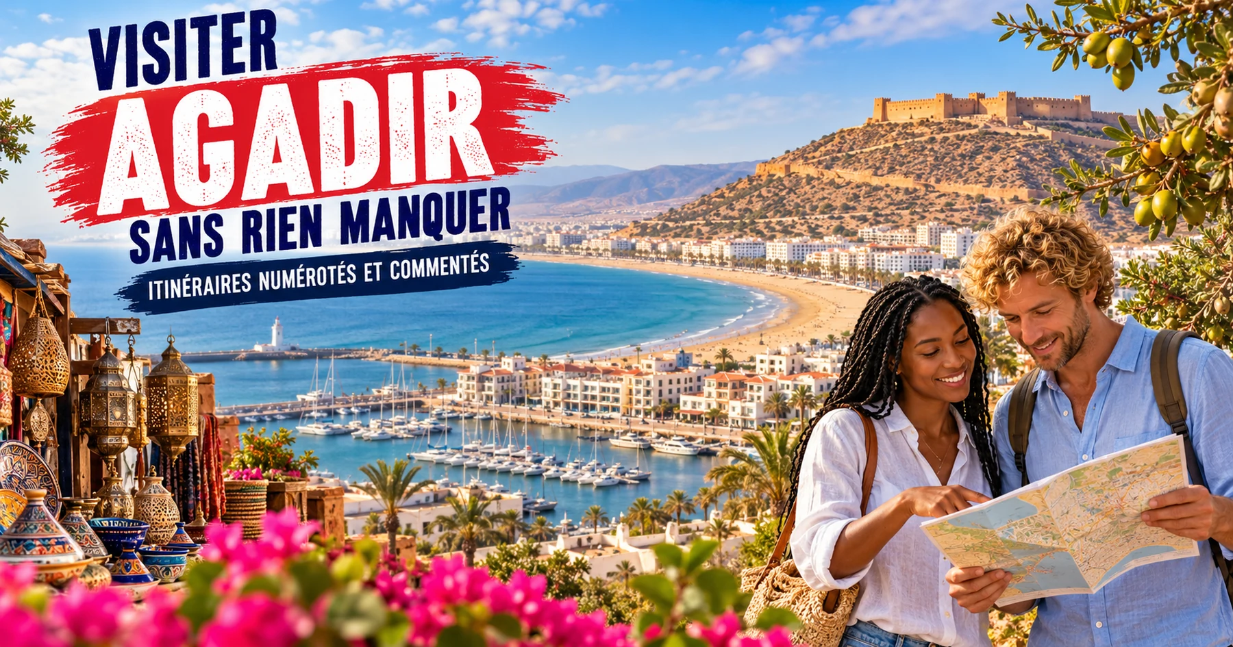 Visiter Agadir — itinéraires numérotés et commentés
